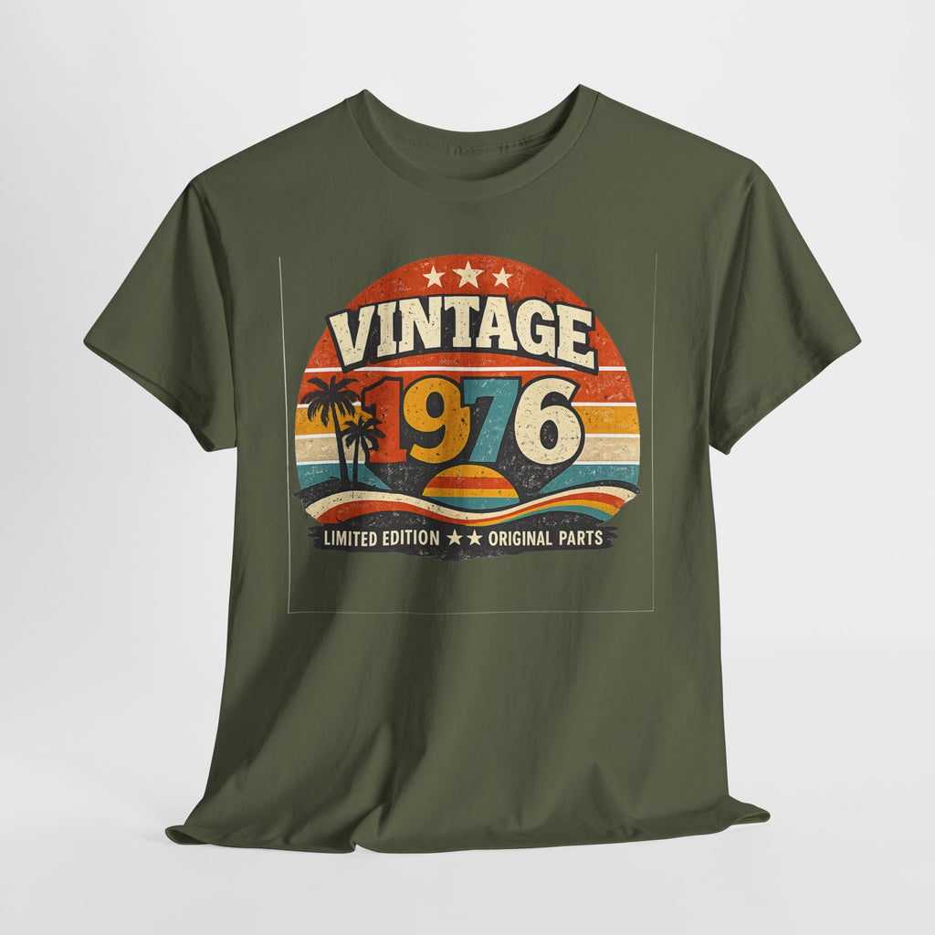 Vintage 1976 T-Shirt — Retro Beach Graphic "Vintage 1976" Birthday Tee