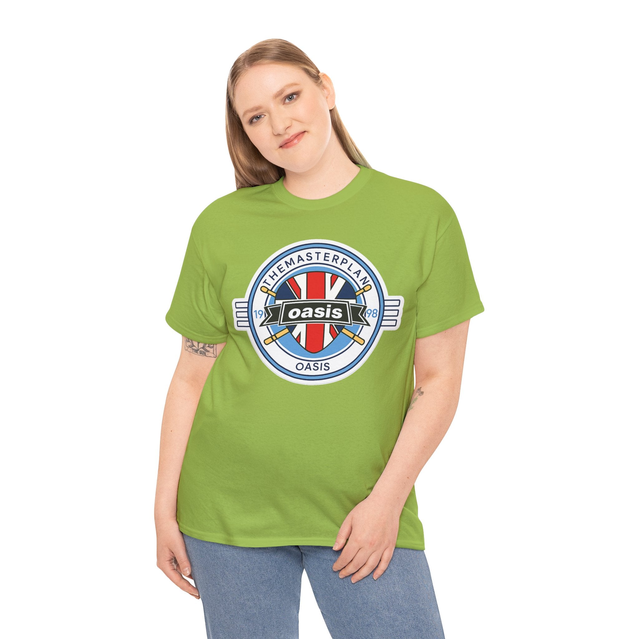 Oasis Union Jack Band Tee – Retro Rock Logo T-Shirt