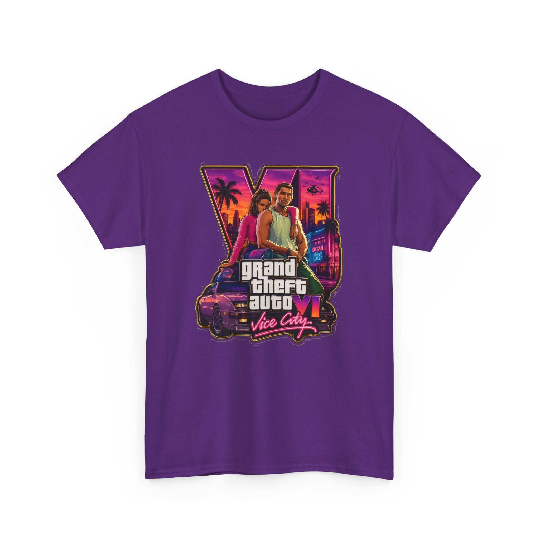 Grand Theft Auto Vice City Retro Logo Tee / Cotton T-Shirt