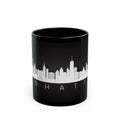 Manhattan Skyline Black Mug — Cityscape Coffee Cup (11oz & 15oz)
