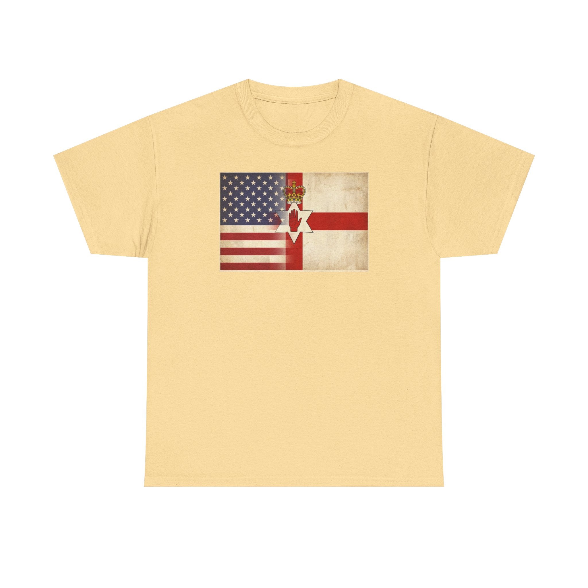 USA / Northern Ireland Flag T-Shirt – Vintage USA & Ulster Cross Tee