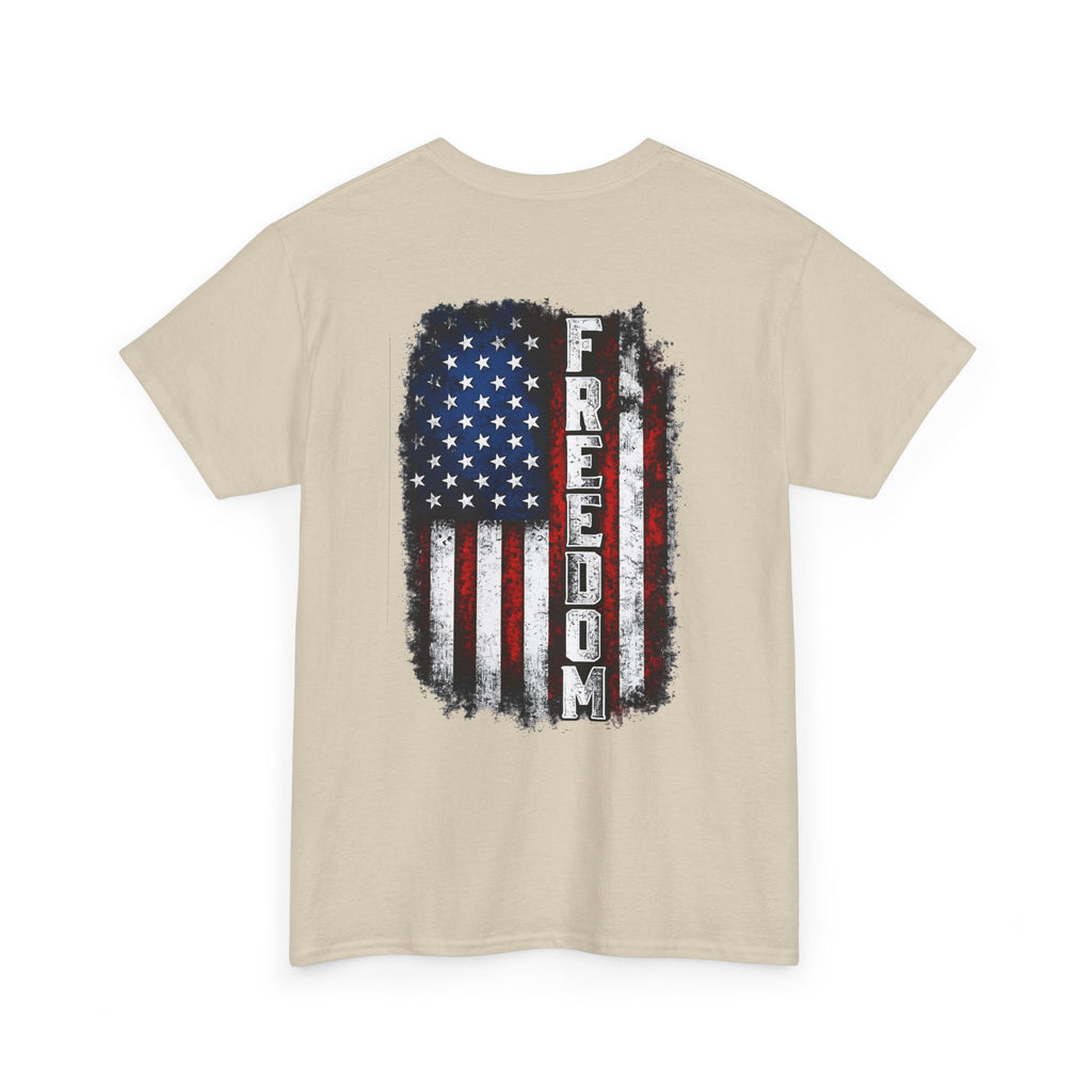 Freedom American Flag T-Shirt — Distressed USA Patriotic Tee