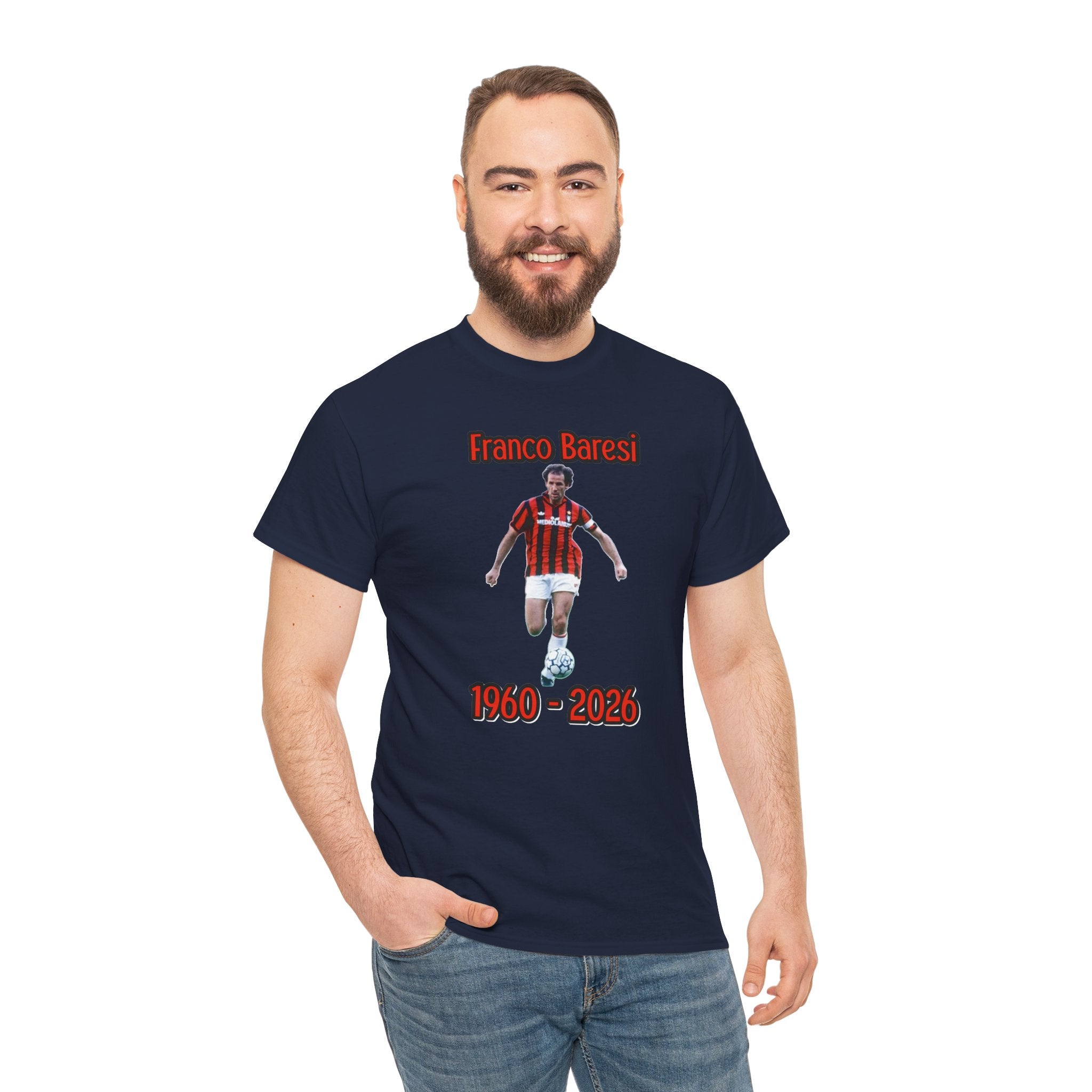 Franco Baresi 1960–2023 Memorial Soccer Tribute Tee