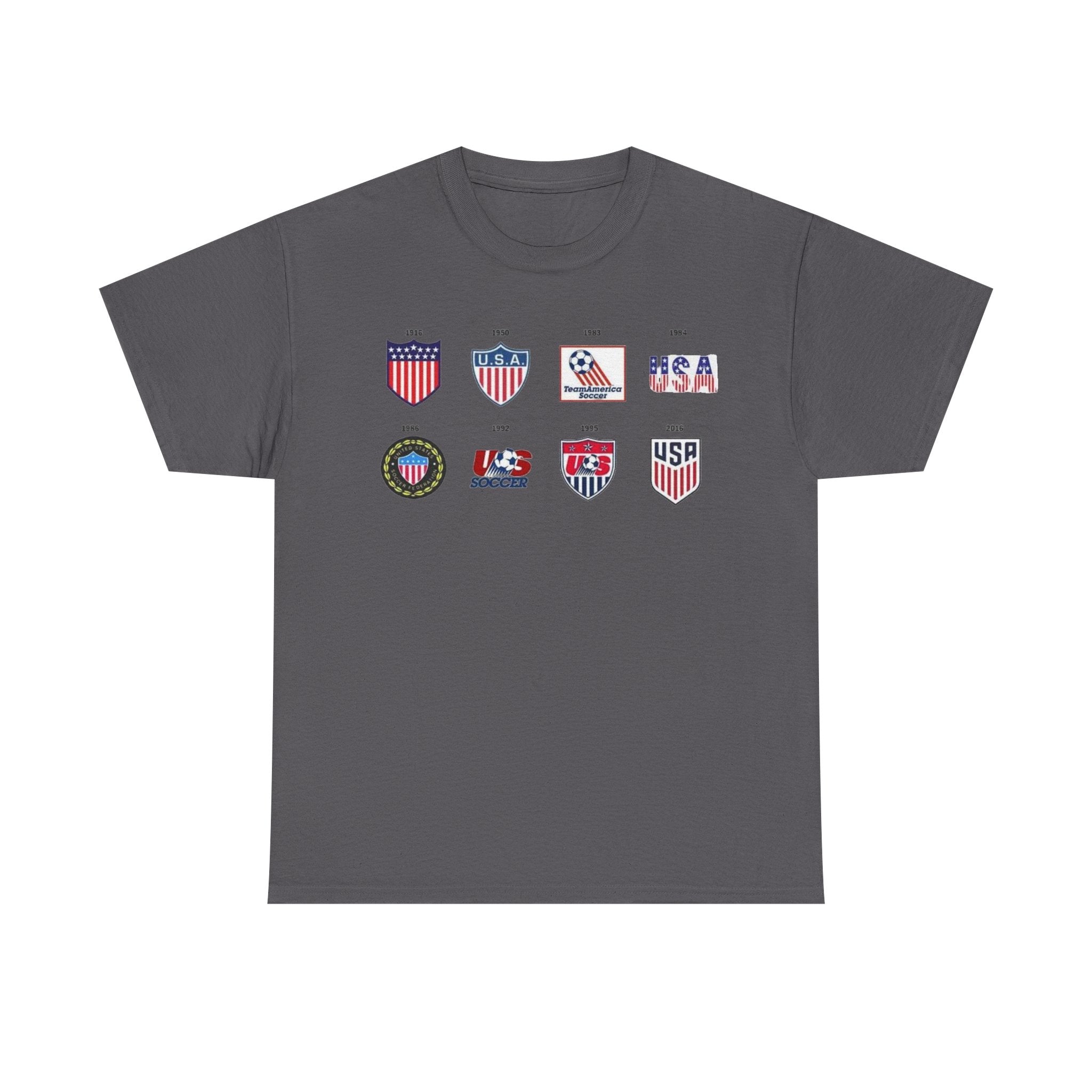 USA Soccer Logos Graphic Tee — Retro American Soccer Logo T‑Shirt