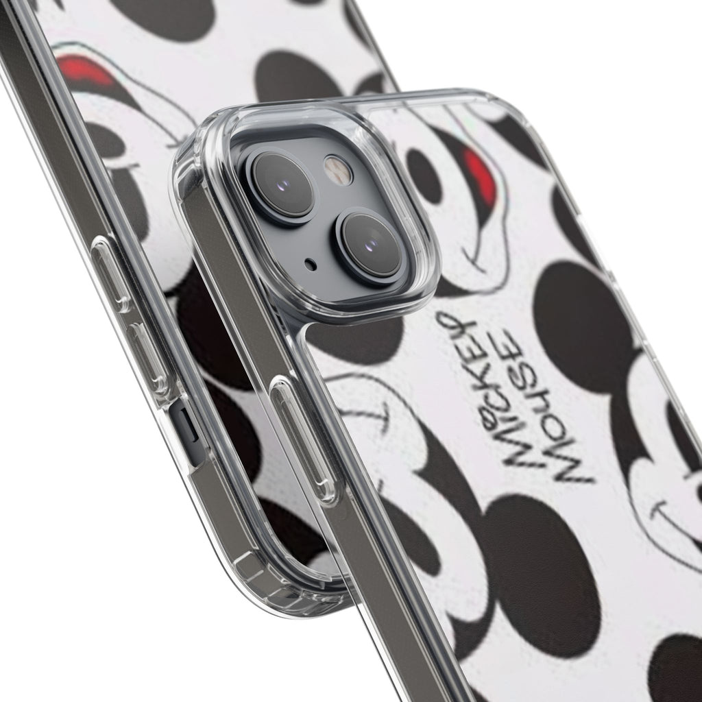 Mickey Mouse Clear Phone Case – Retro Cartoon Pattern Clear Case