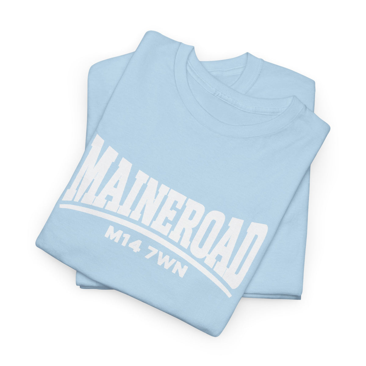Maine Road Manchester City Cotton T-Shirt — M14 7WN Maine Graphic T-Shirt