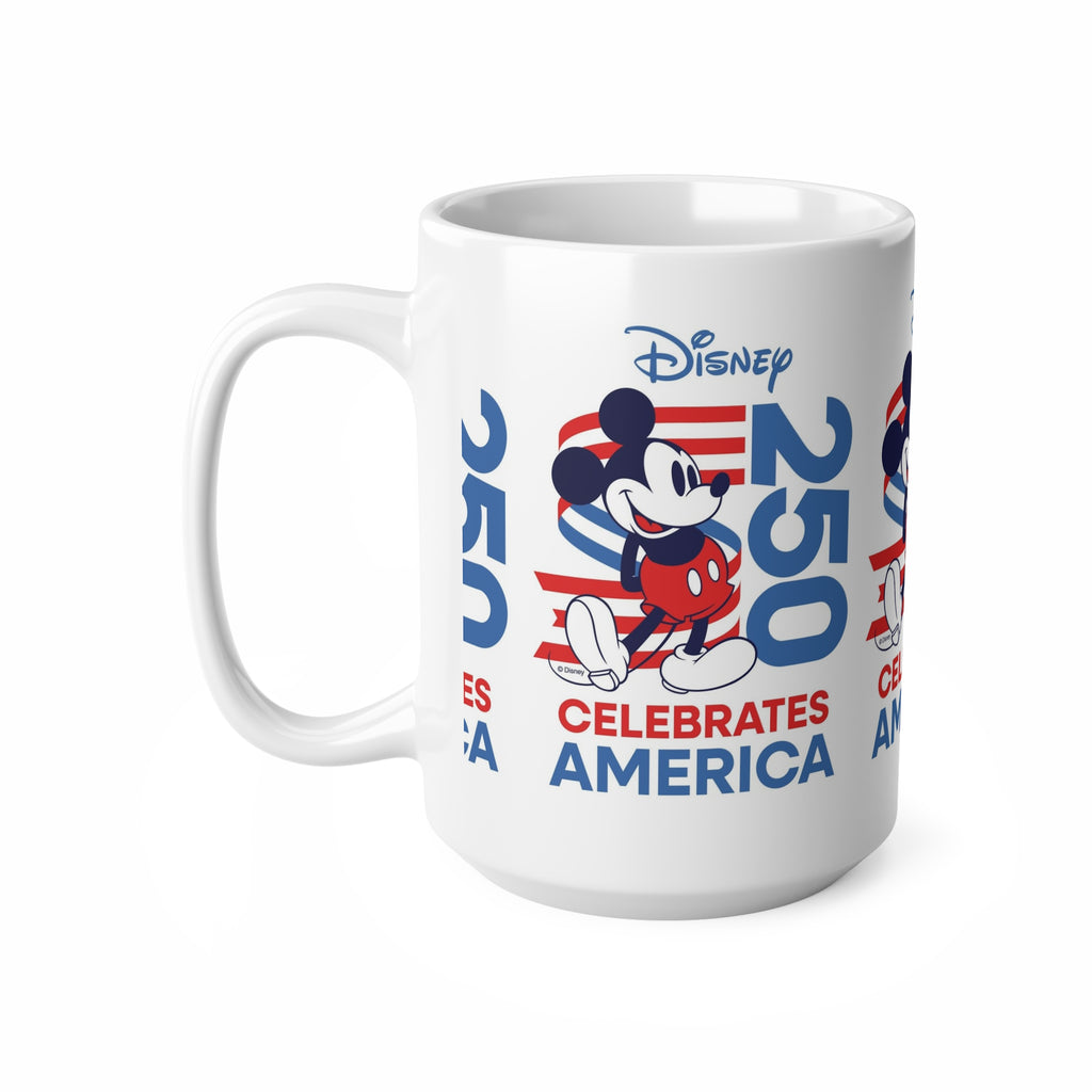 Mickey Mouse 250 Celebrates America Ceramic White Coffee Mug — 11oz & 15oz