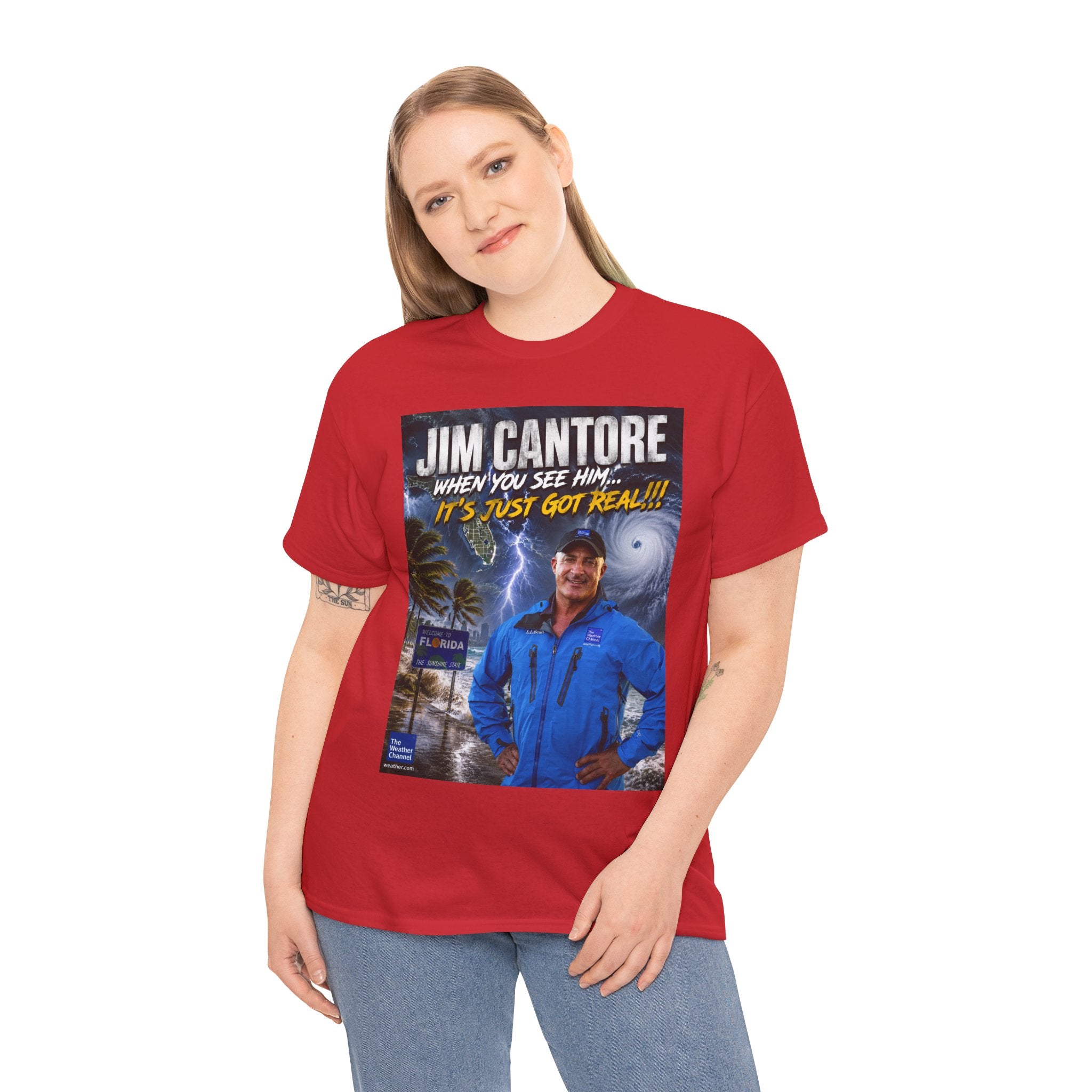 Jim Cantore "It's Just Got Real" Hurricane T-Shirt