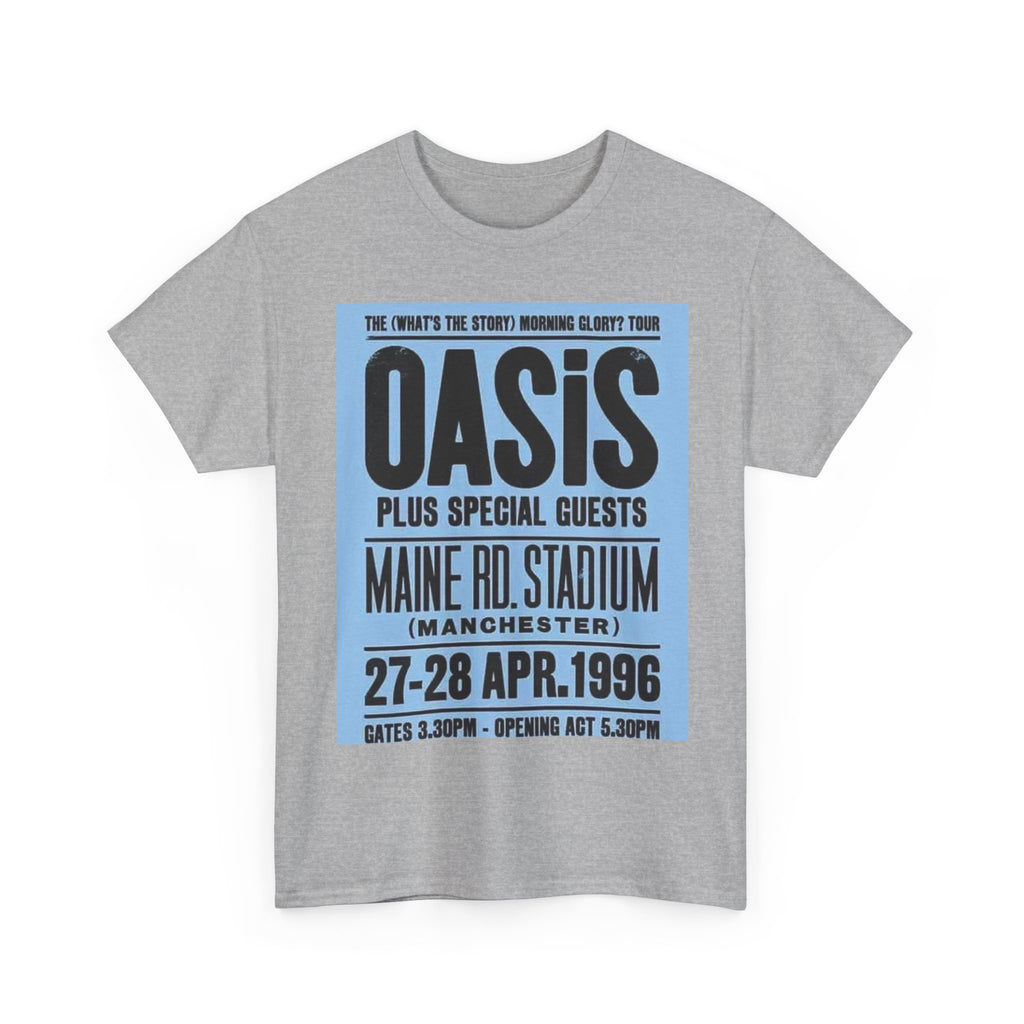 Oasis 1996 Maine Road Tour Poster T‑Shirt — Maine Rd. Stadium Concert Tee