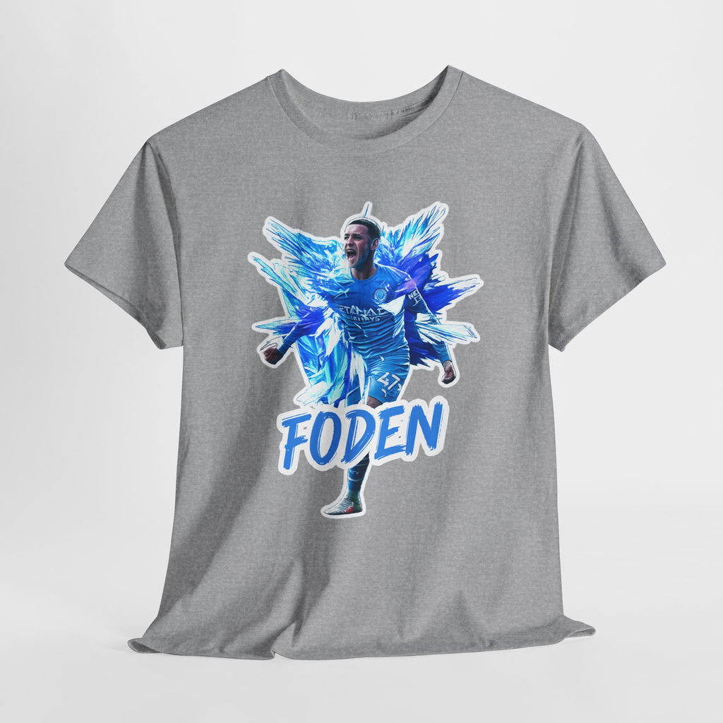 Phil Foden Manchester City Soccer T‑Shirt — Blue Graphic Football Fan Tee