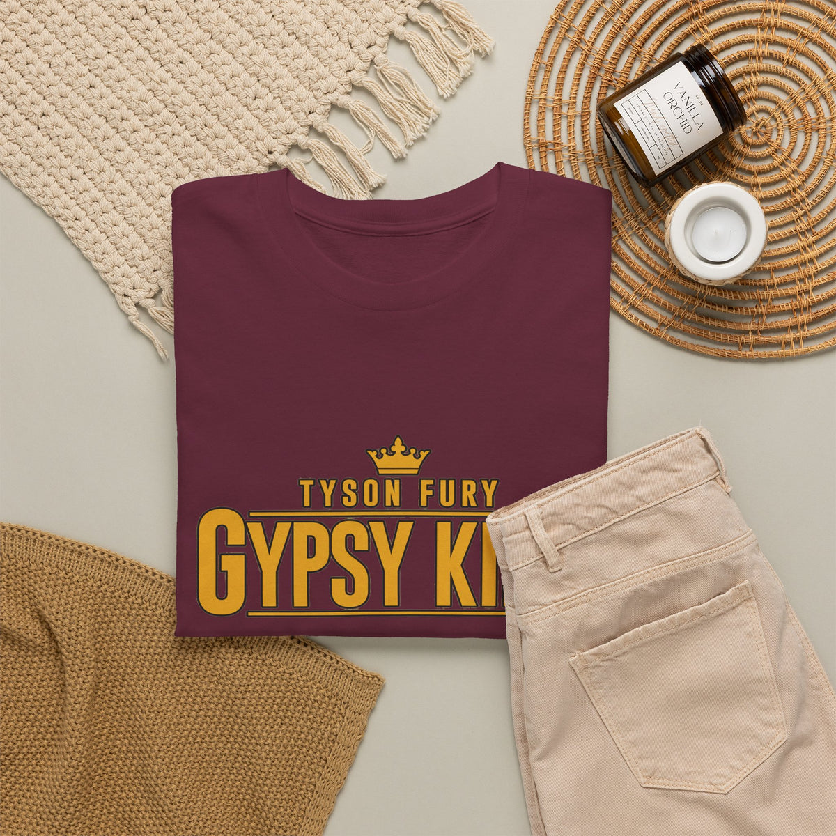 T-Shirt — "Gypsy King" Retro Crown Boxing Tribute Tee