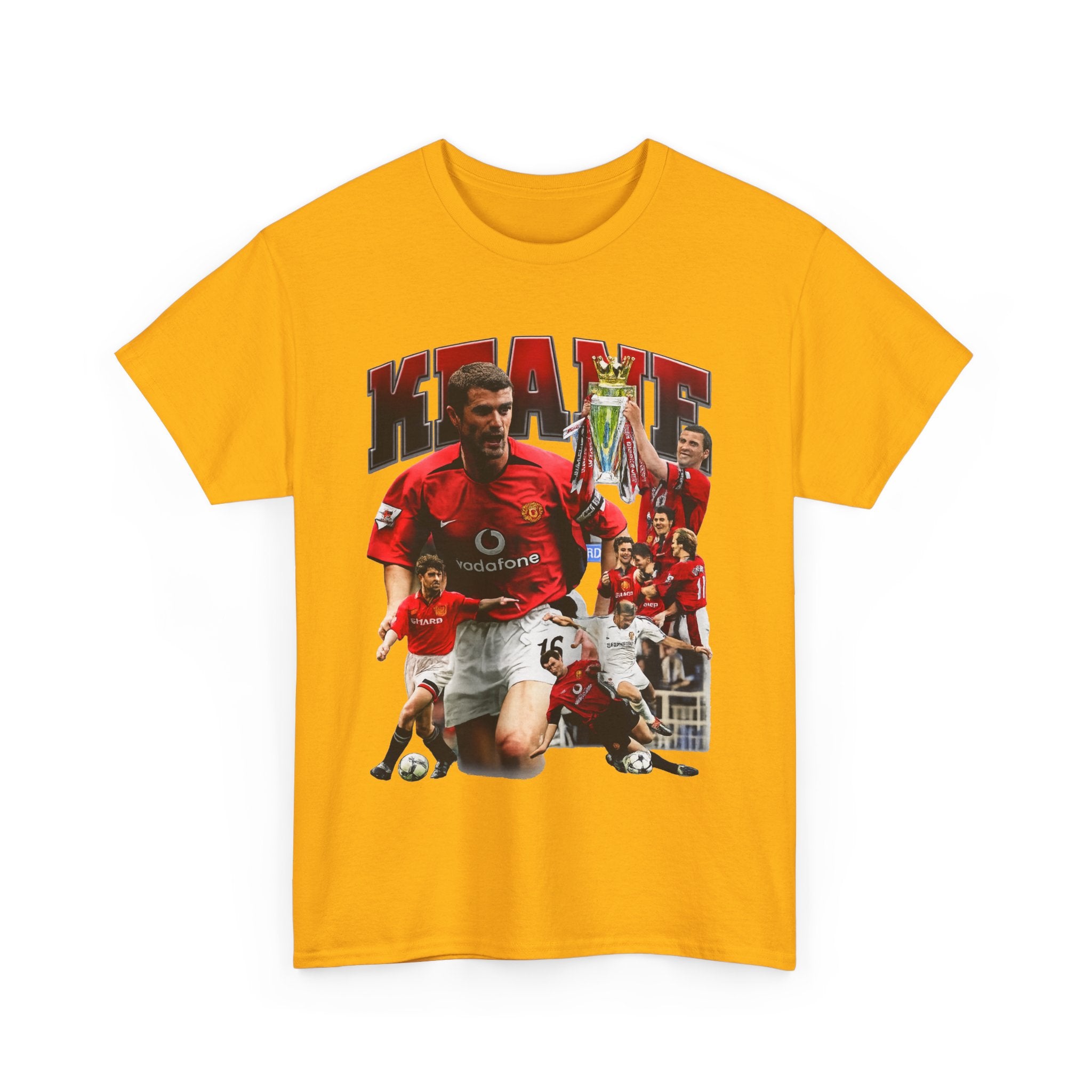 Roy Keane Football Legens Collage Tee — Retro Man United Tribute Shirt