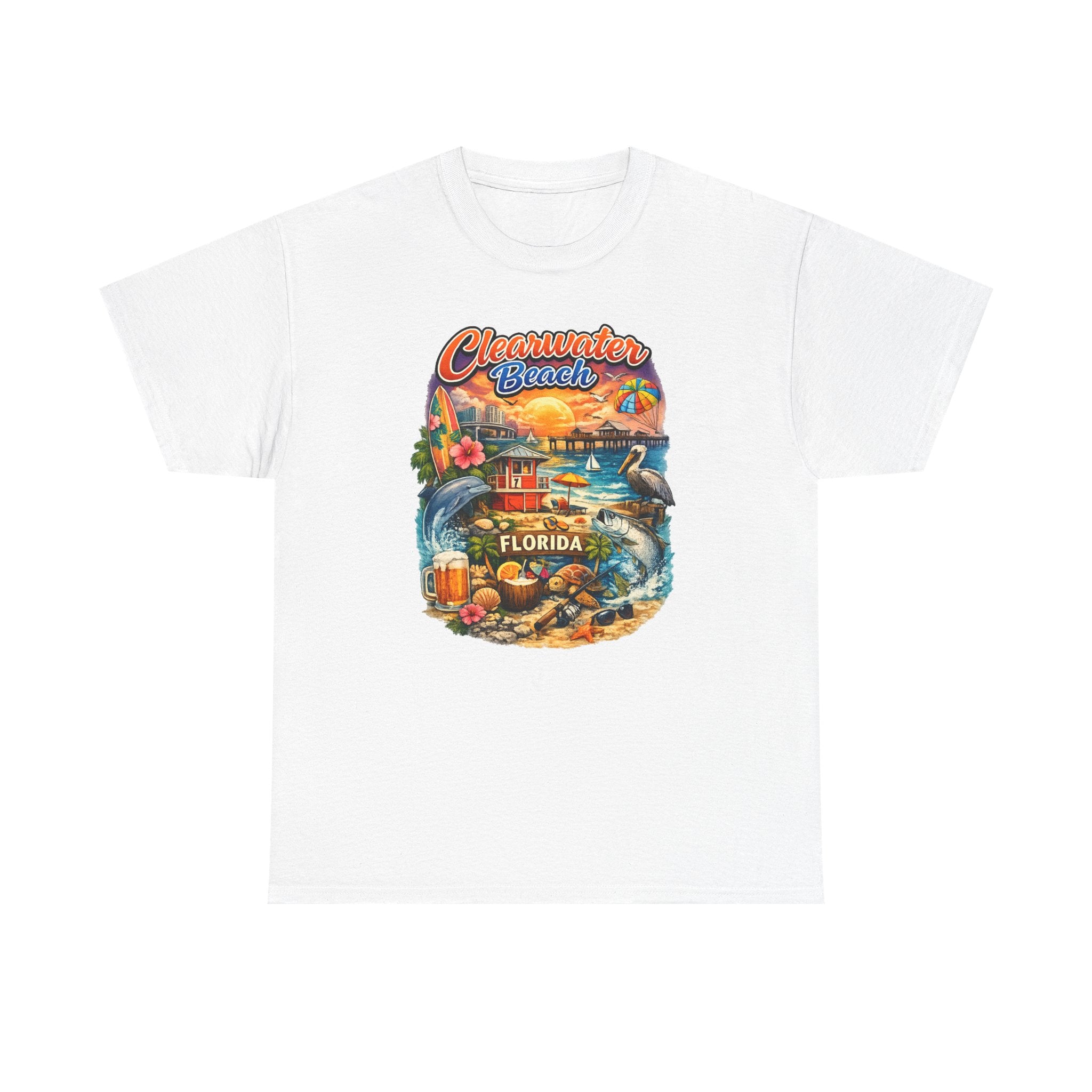 Clearwater Beach Florida Vintage Vacation T-Shirt