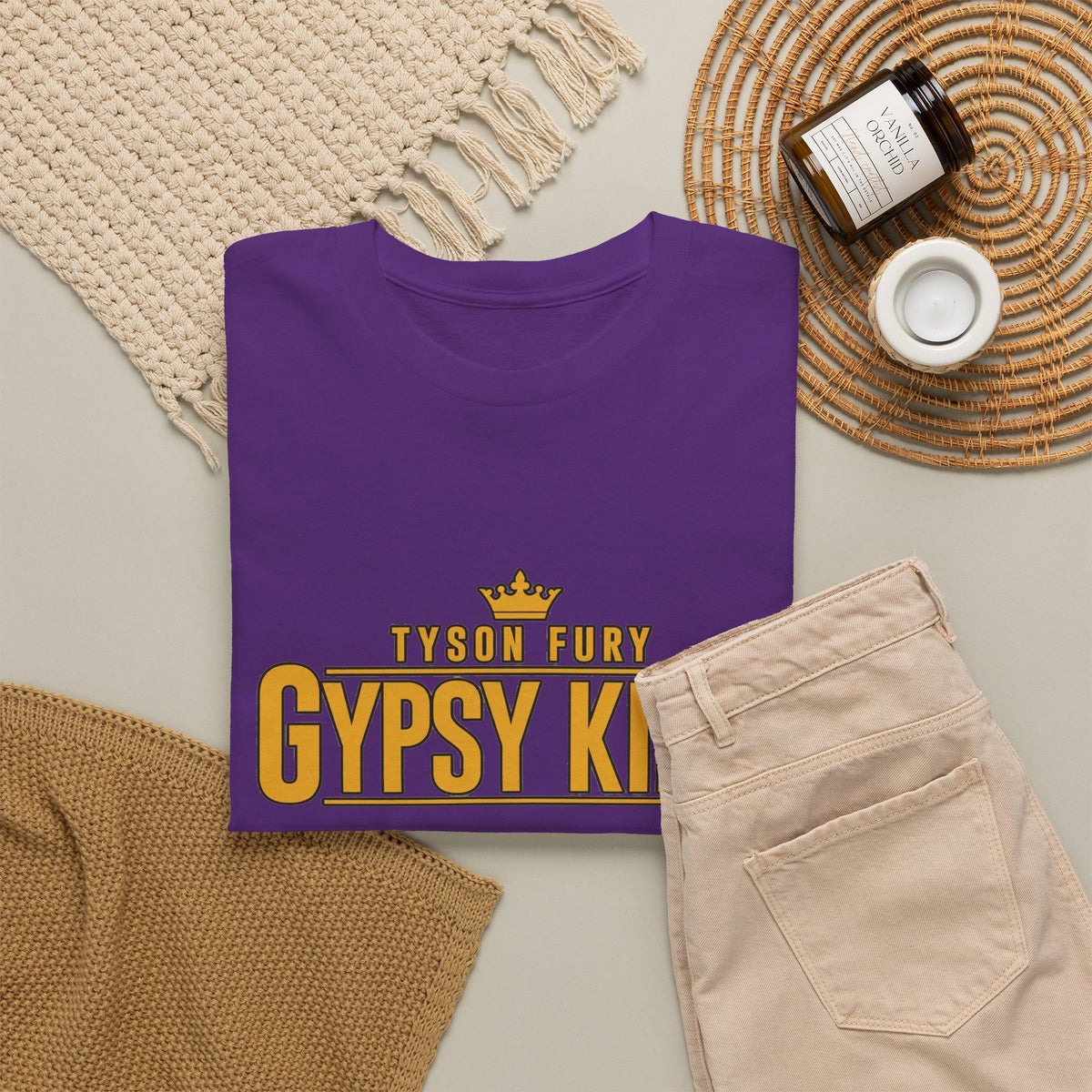 T-Shirt — "Gypsy King" Retro Crown Boxing Tribute Tee