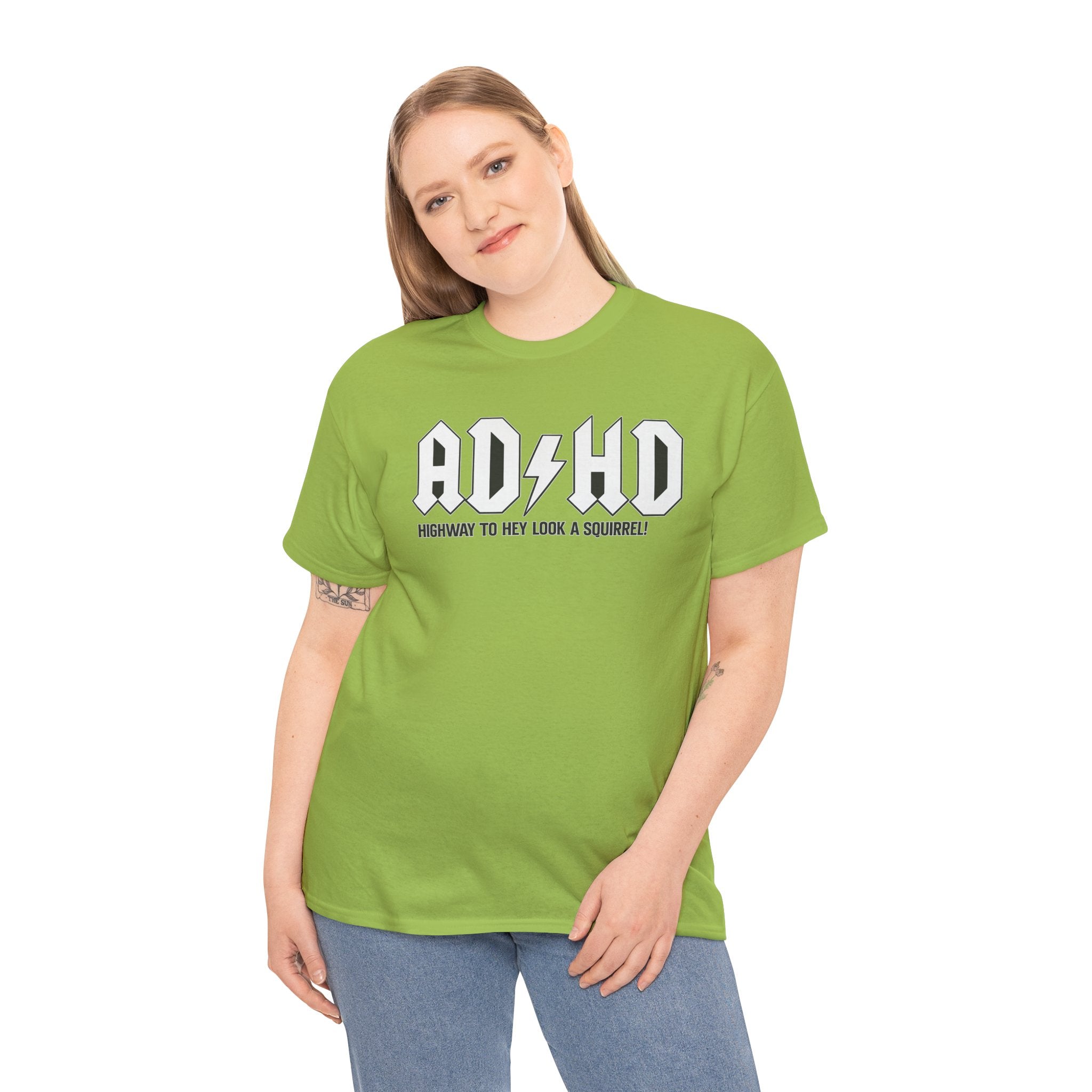 ADHD Band Tee — "Highway to Hey Look a Squirrel!" Graphic T-Shirt