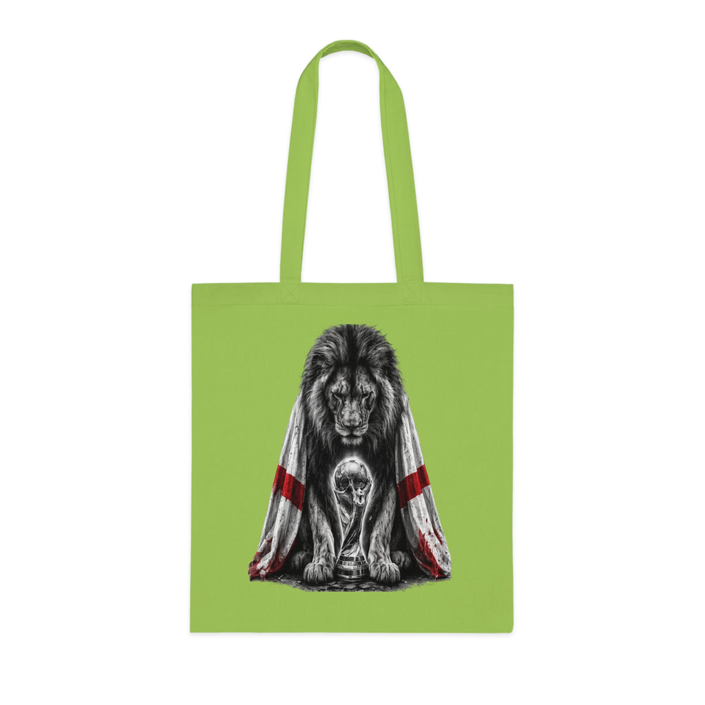 England Lion Tote Bag – Protective Lion Illustration Cotton Tote