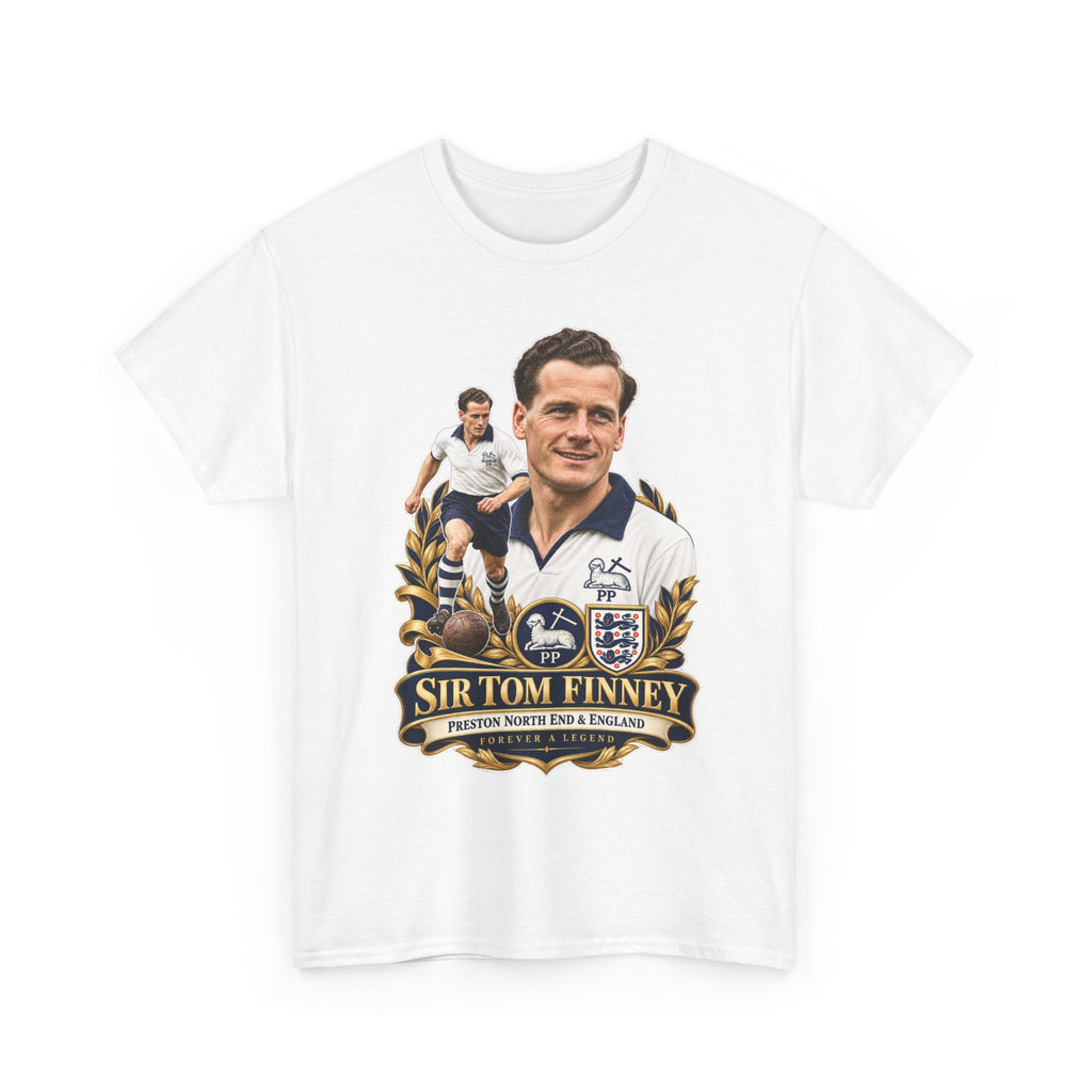 Sir Tom Finney Tribute T-Shirt – Vintage Preston North End & England Football Tee