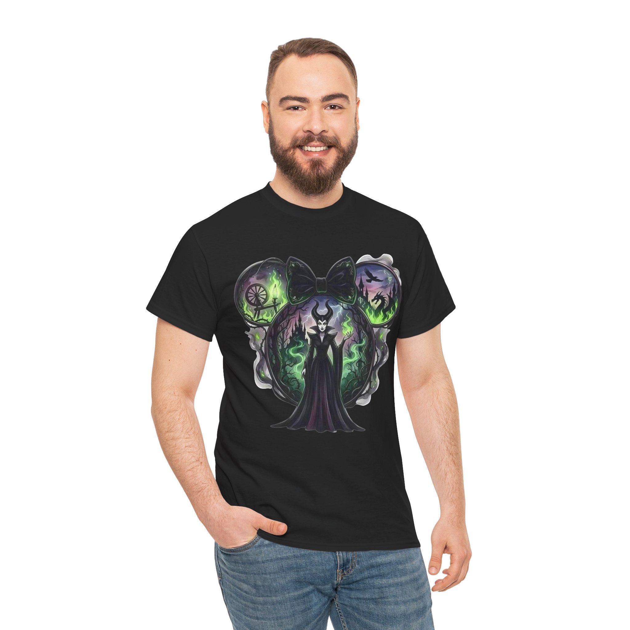 Maleficent Haunted Mouse Skull T-Shirt — Dark Fairytale Villain Tee