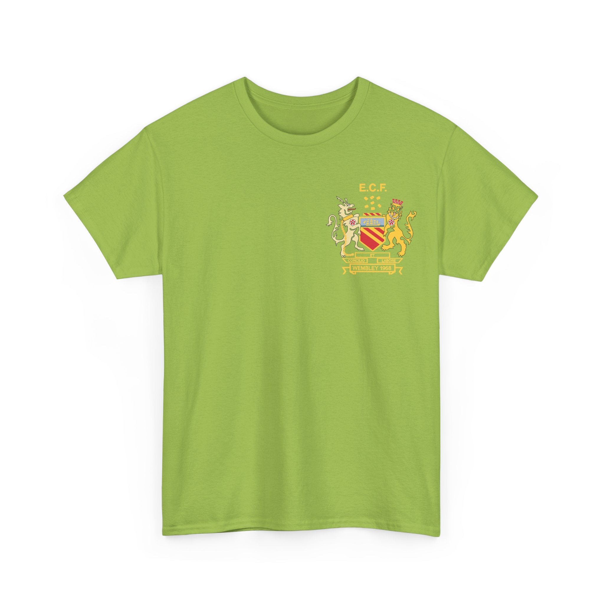 Manchester United Wembley 1968 Heraldic Crest Tee — Vintage Coat of Arms Chest Print