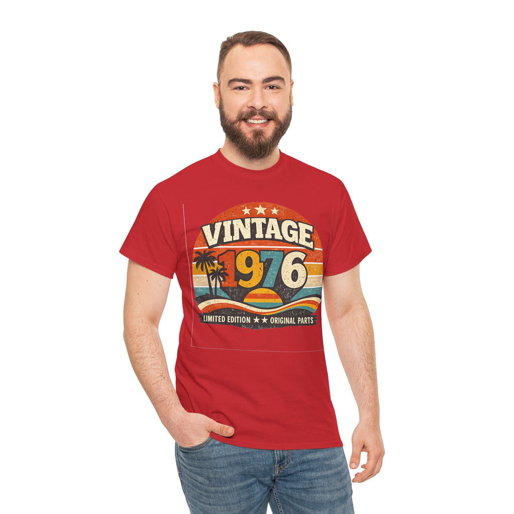 Vintage 1976 T-Shirt — Retro Beach Graphic "Vintage 1976" Birthday Tee