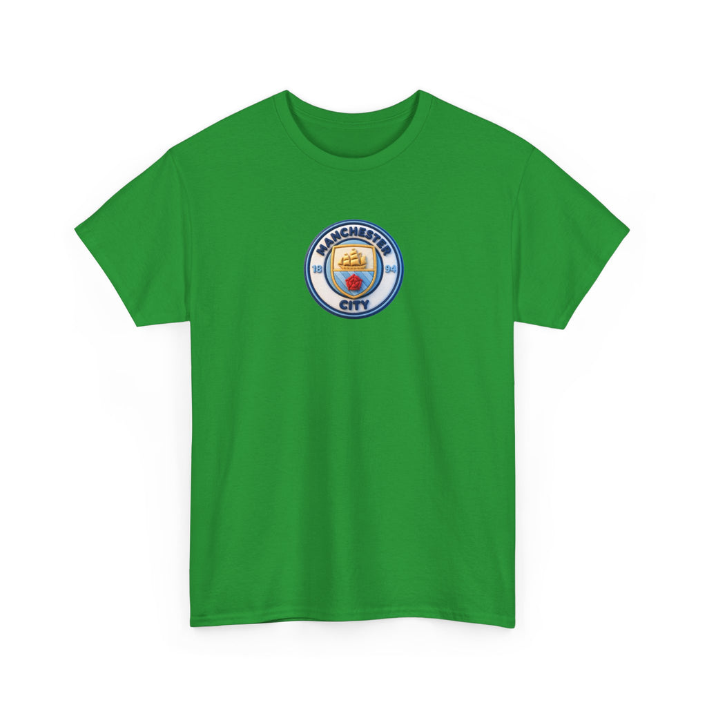 Manchester City Crest Unofficial 3D T-Shirt — Minimal Soccer Logo Tee