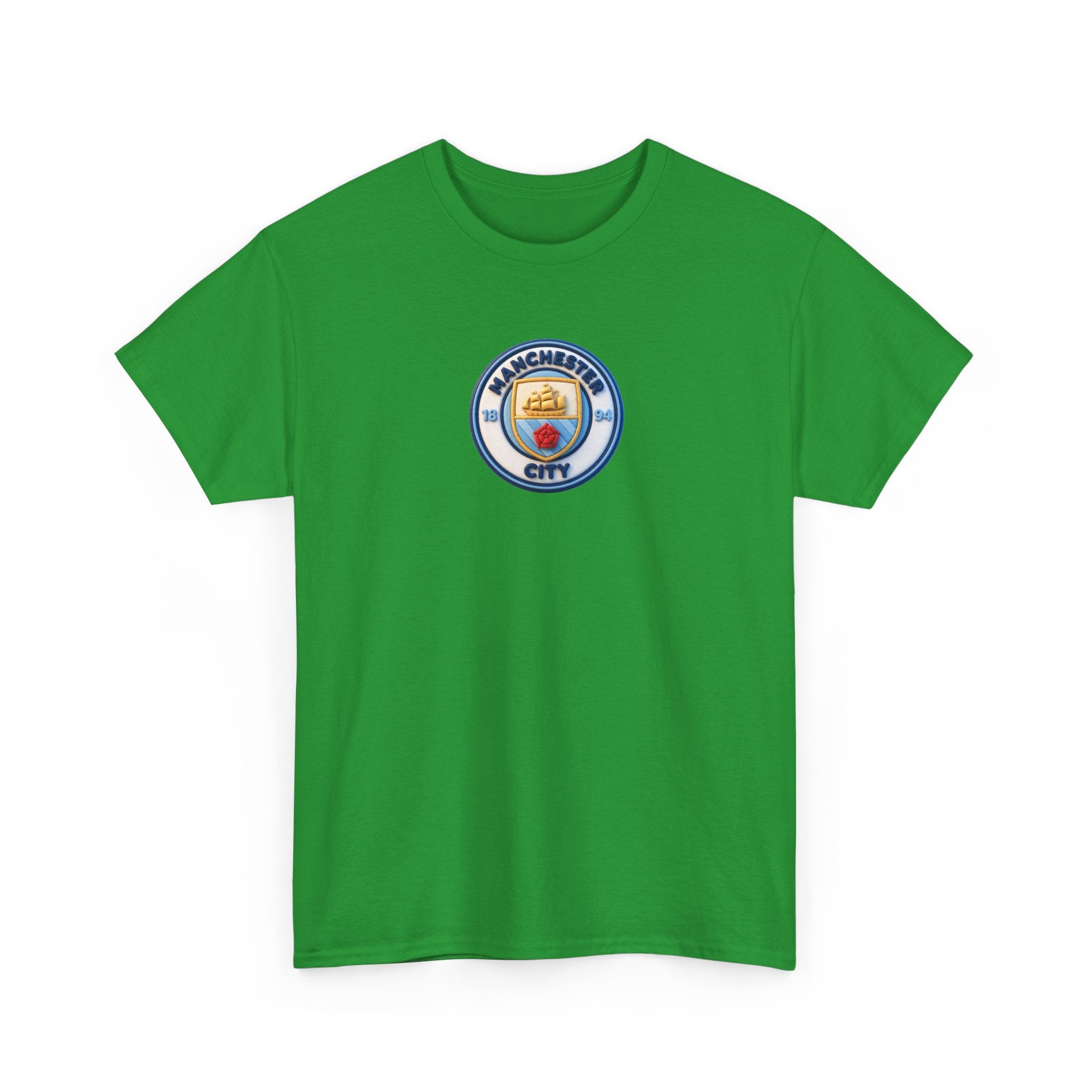 Manchester City Crest Unofficial 3D T-Shirt — Minimal Soccer Logo Tee