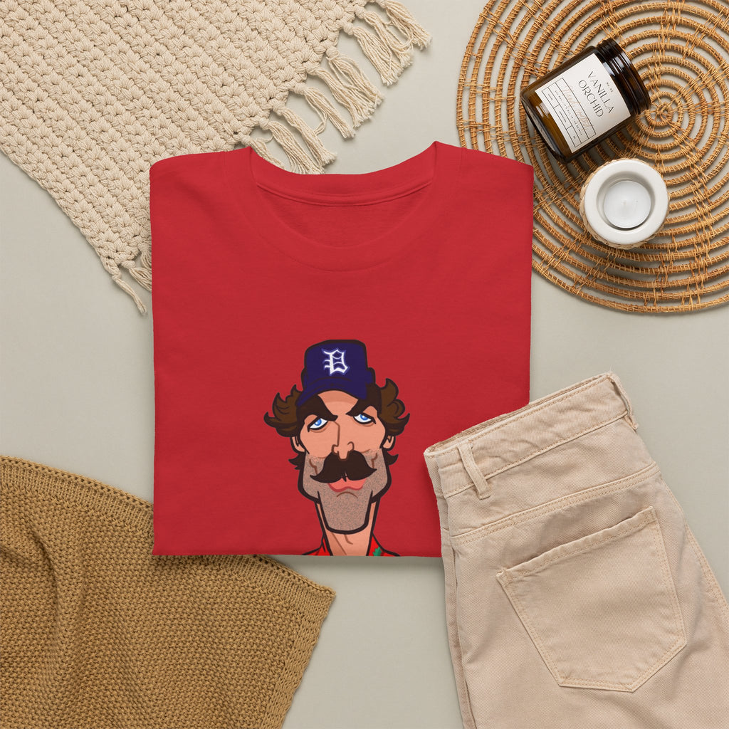 Magnum PI Retro Caricature T-Shirt — Retro Mustache Hat Portrait Tee
