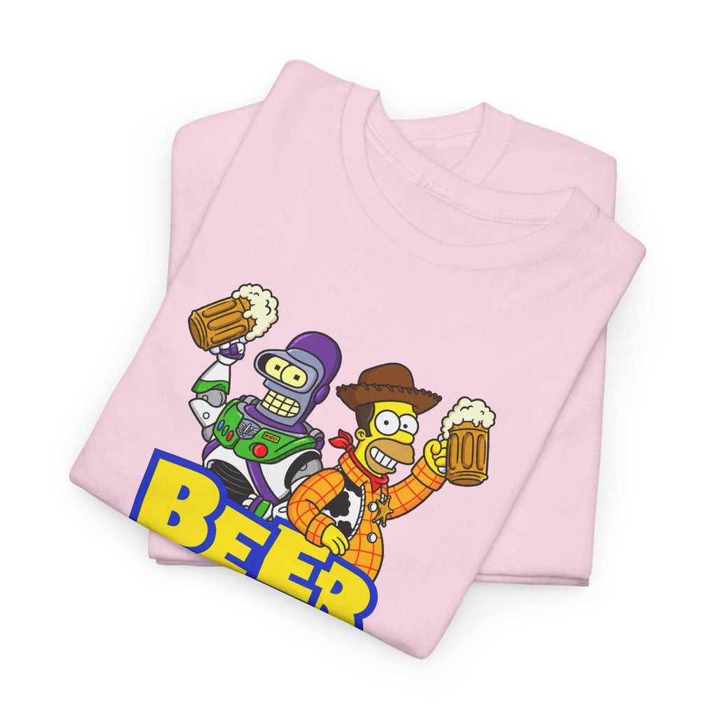 Beer Story T-Shirt — Funny Cartoon Beer Buddies Graphic Tee