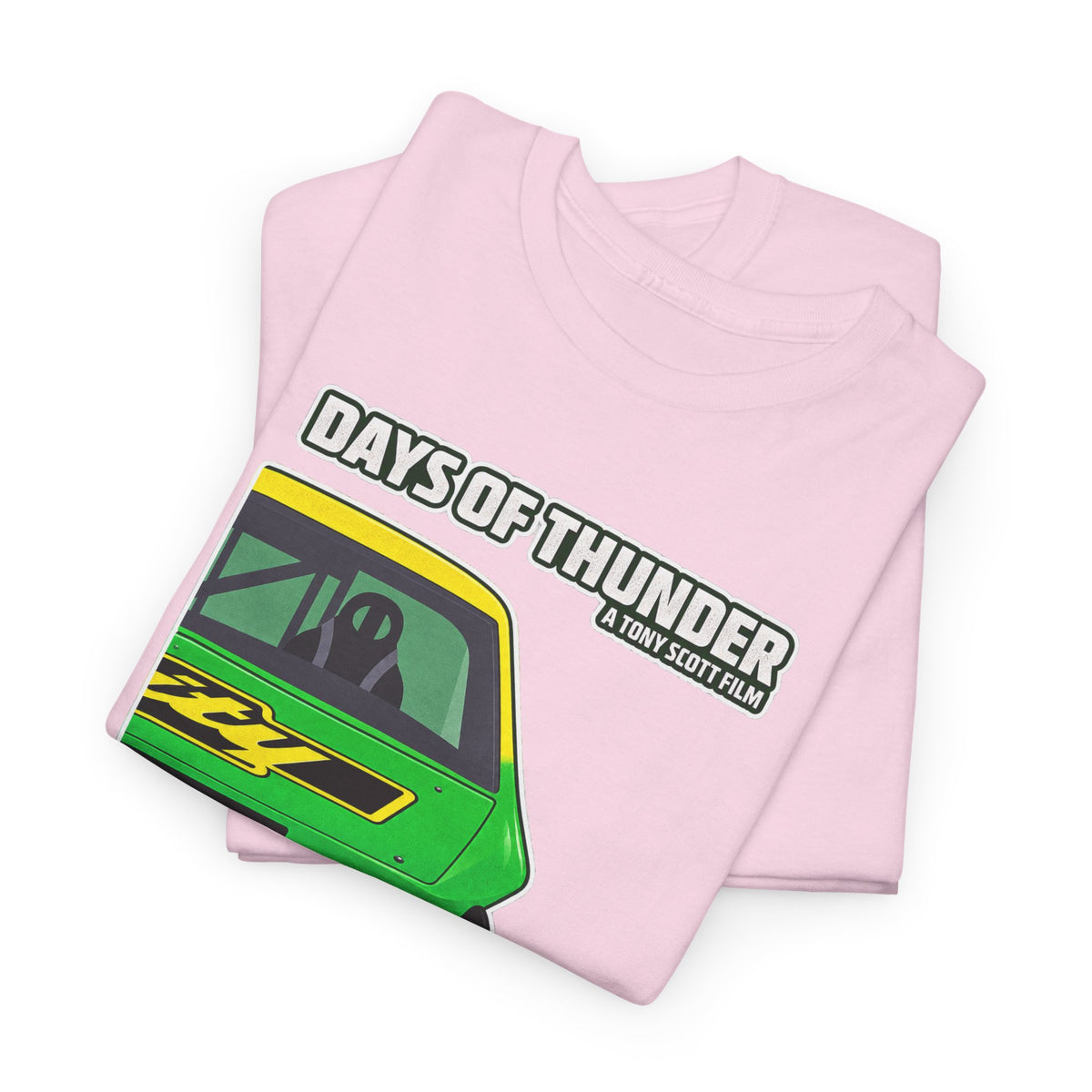Days of Thunder Racing Car T‑Shirt — Retro Green Muscle Car Tee