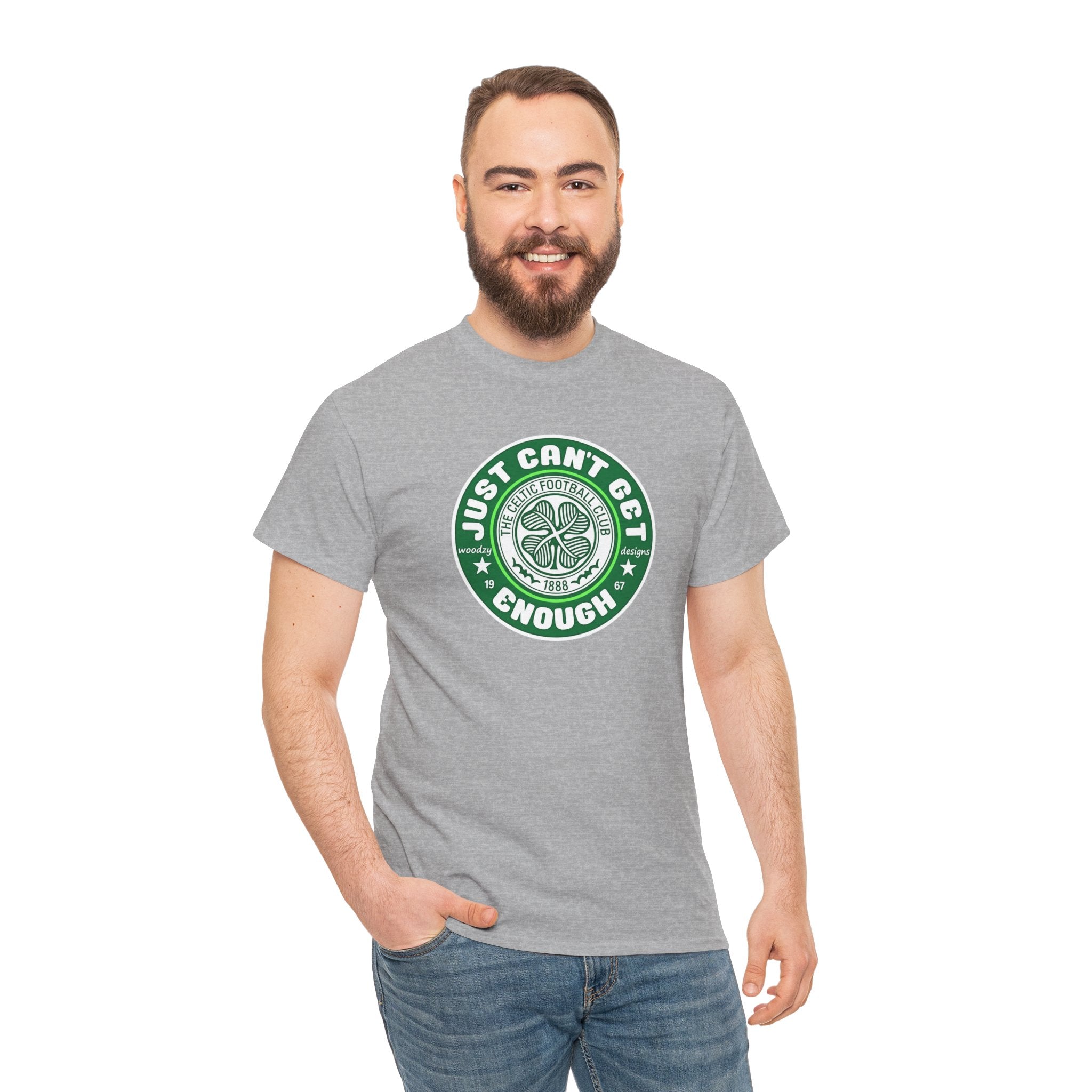 Celtic T-Shirt — "Just Can't Get Enough" Green Shamrock St. Patrick's Day Tee