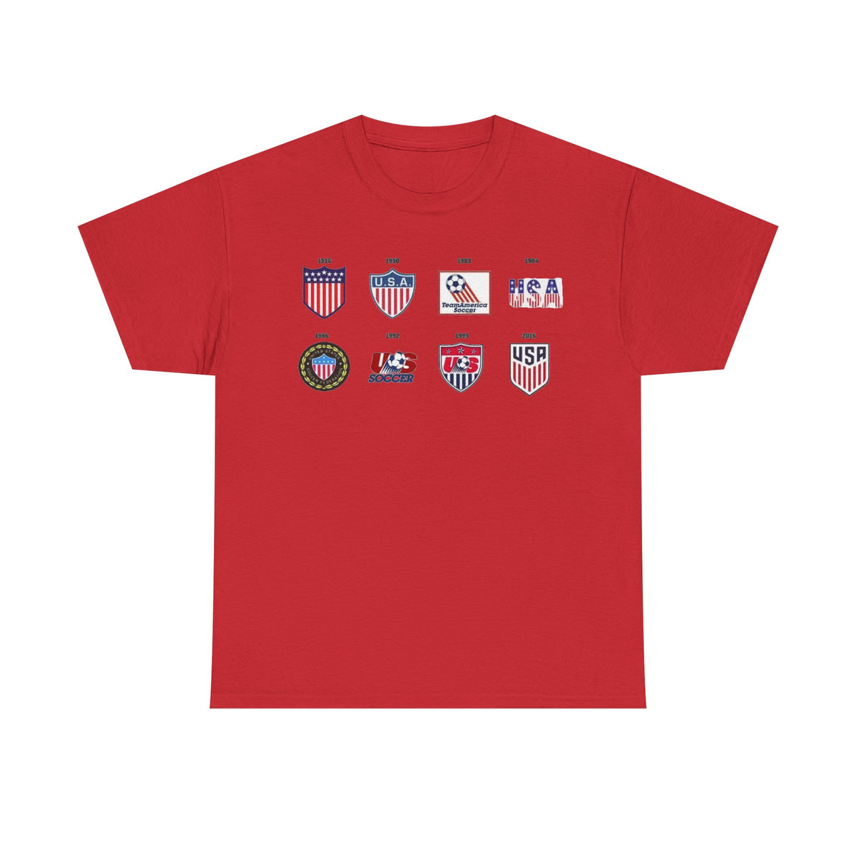 USA Soccer Logos Graphic Tee — Retro American Soccer Logo T‑Shirt