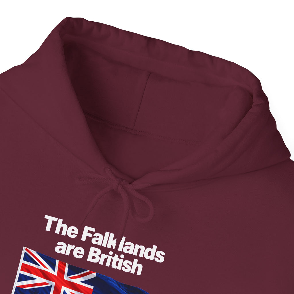 Falklands Are British Hoodie – Bilingual 'Las Malvinas son británicas' Flag Pullover
