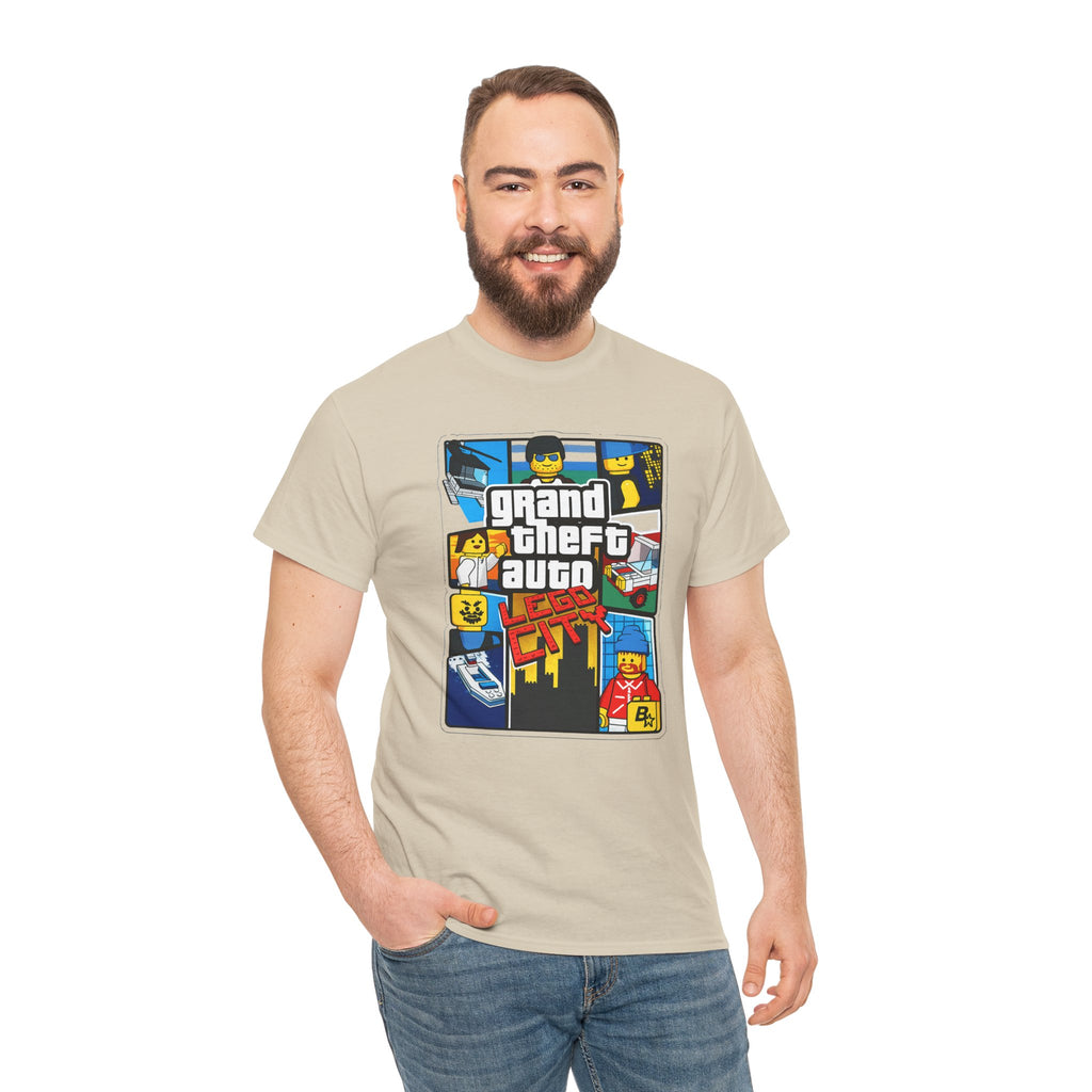 GTA Lego City Retro Block-Style 'Grand Theft Auto' Graphic Tee