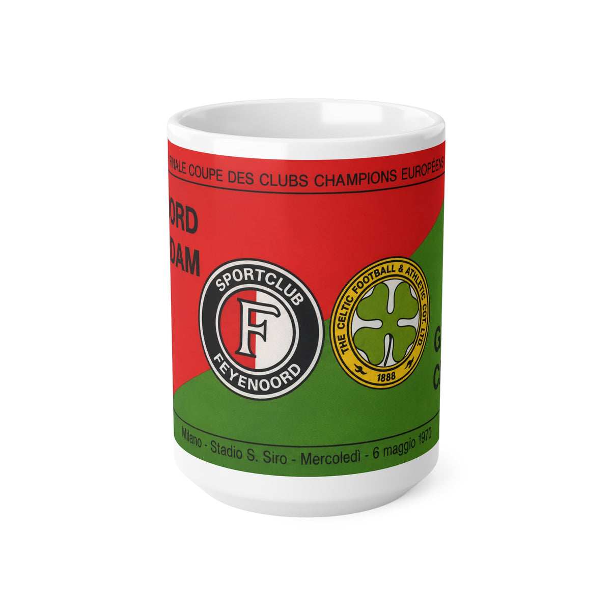 1970 European Cup Final Programme Cover Inspired Ceramic Coffee Mug — 11oz & 15oz