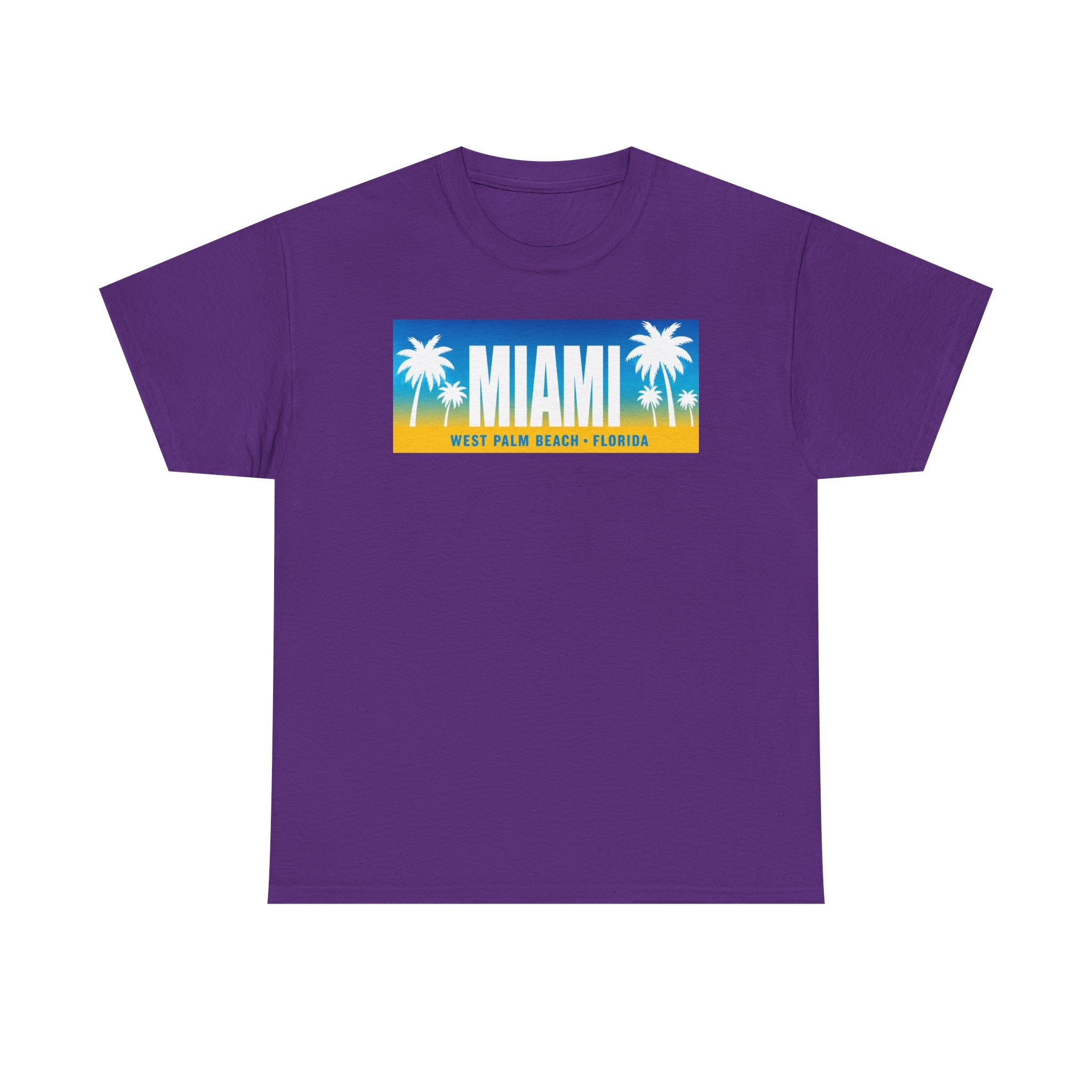 Miami West Palm Beach Vintage Tee — "MIAMI" Beach Palm Trees T‑Shirt