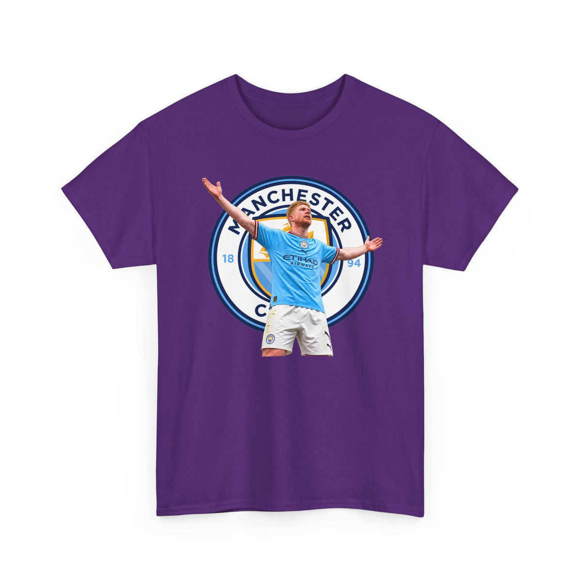 Kevin De Bruyne Manchester Football Club Legend Cotton T-Shirt — Player Celebration Graphic T-Shirt