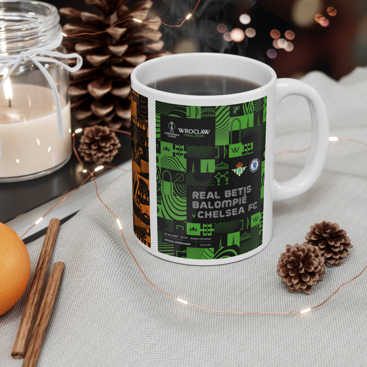2025 UEFA Finals Programme Covers Inspired Ceramic Coffee Cup (11oz/15oz)
