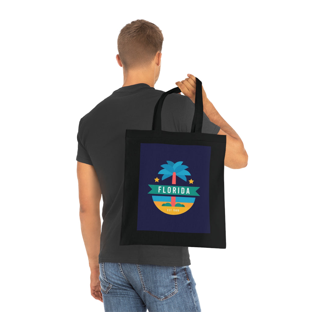 Florida Palm Beach Tote Bag – Retro State Travel Cotton Tote