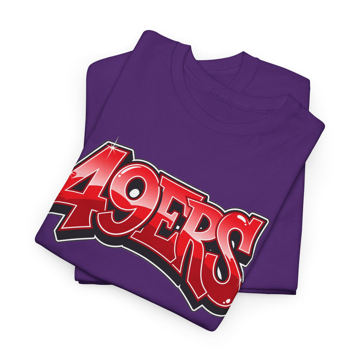 T-Shirt — '49ERS' Red Graffiti Sports Logo Tee