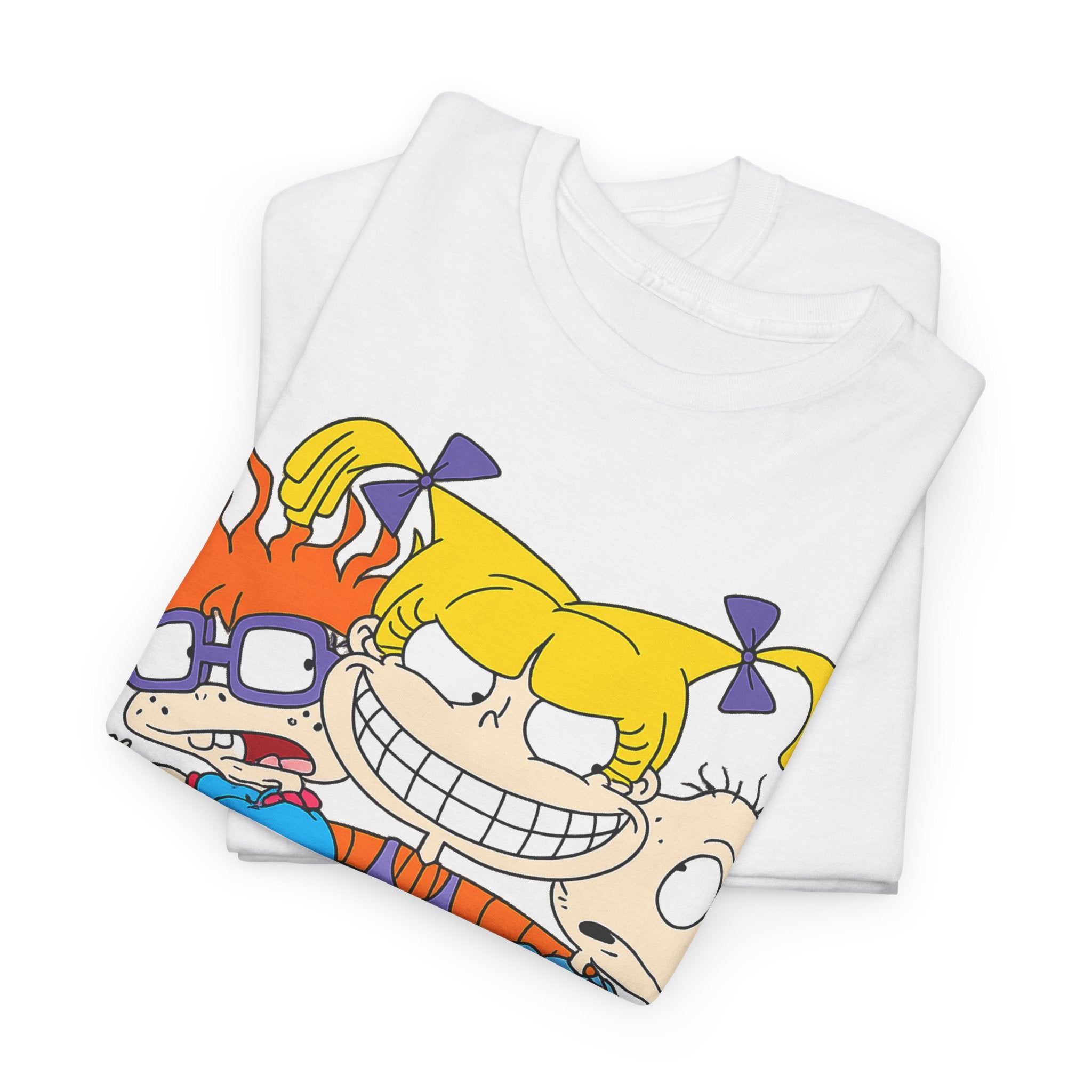 Rugrats Retro Cartoon Crewneck Tee — Colorful 90s Kids Character Design