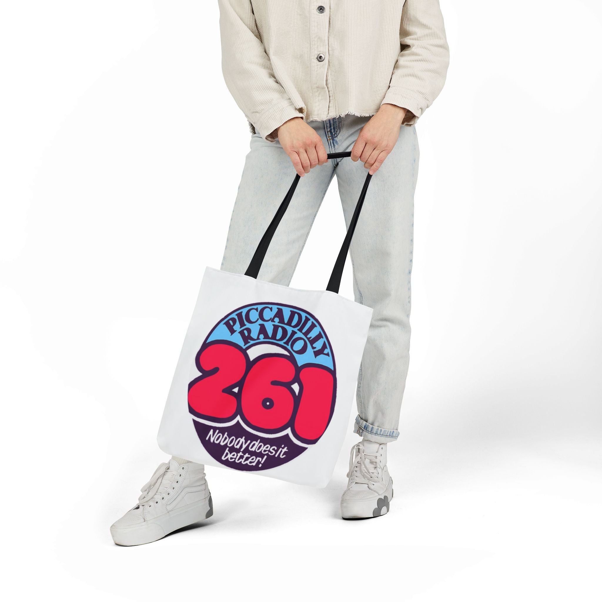 Tote Bag — Retro 'Piccadilly Radio 261' Vintage Logo Canvas Tote