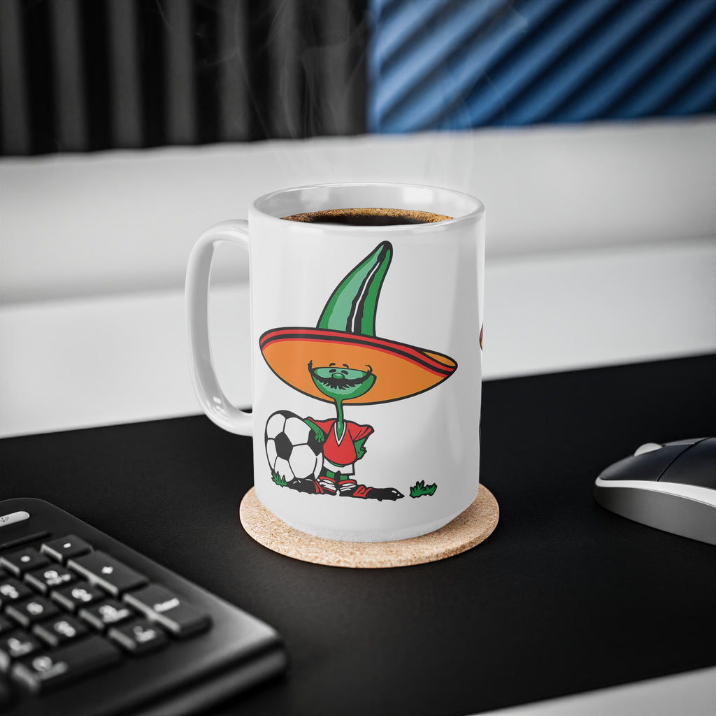 Mexico 86 Soccer Sombrero Mug — Funny Mexican Soccer Coffee Cup (11oz & 15oz)