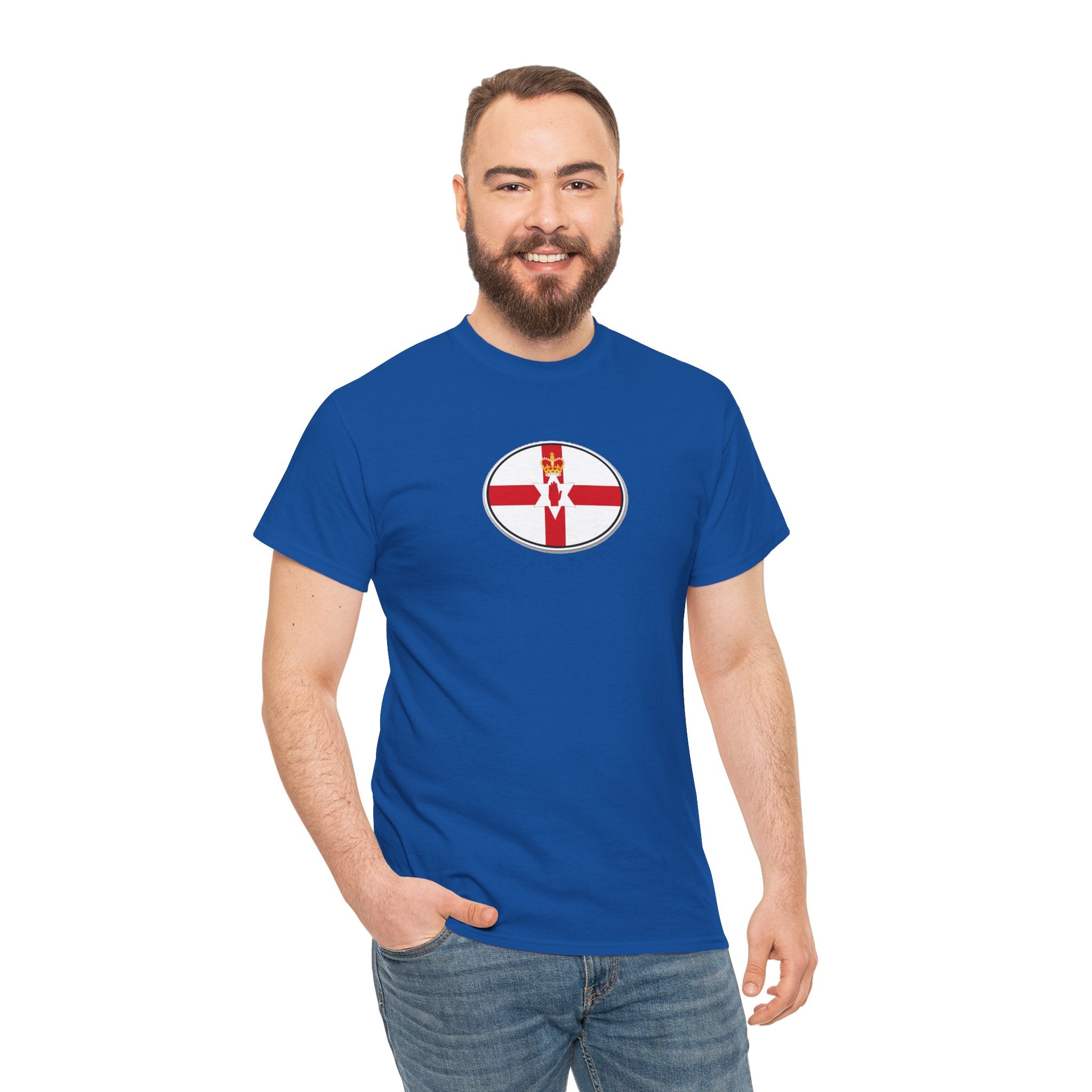 Northern Ireland Flag T‑Shirt — Small Oval Emblem Votton T-Shirt