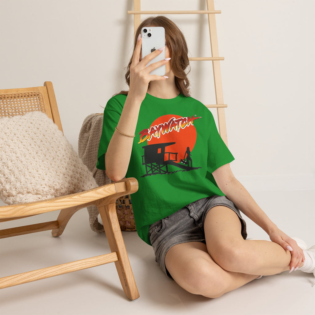 Baywatch Lifeguard Sunset Cotton T-Shirt