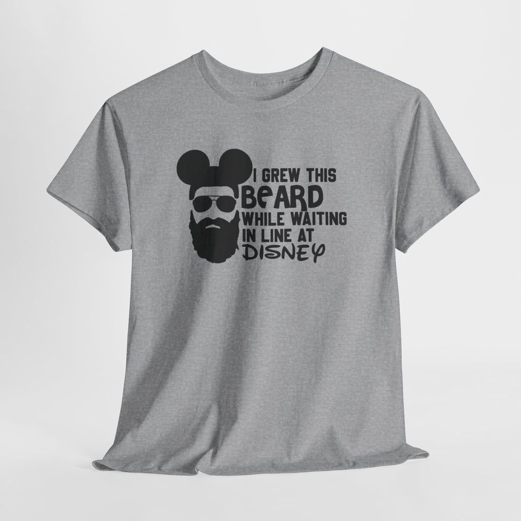 Beard While Waiting Tee – "I Grew This Beard While Waiting In Line At Disney" Funny Disney Dad T-Shirt