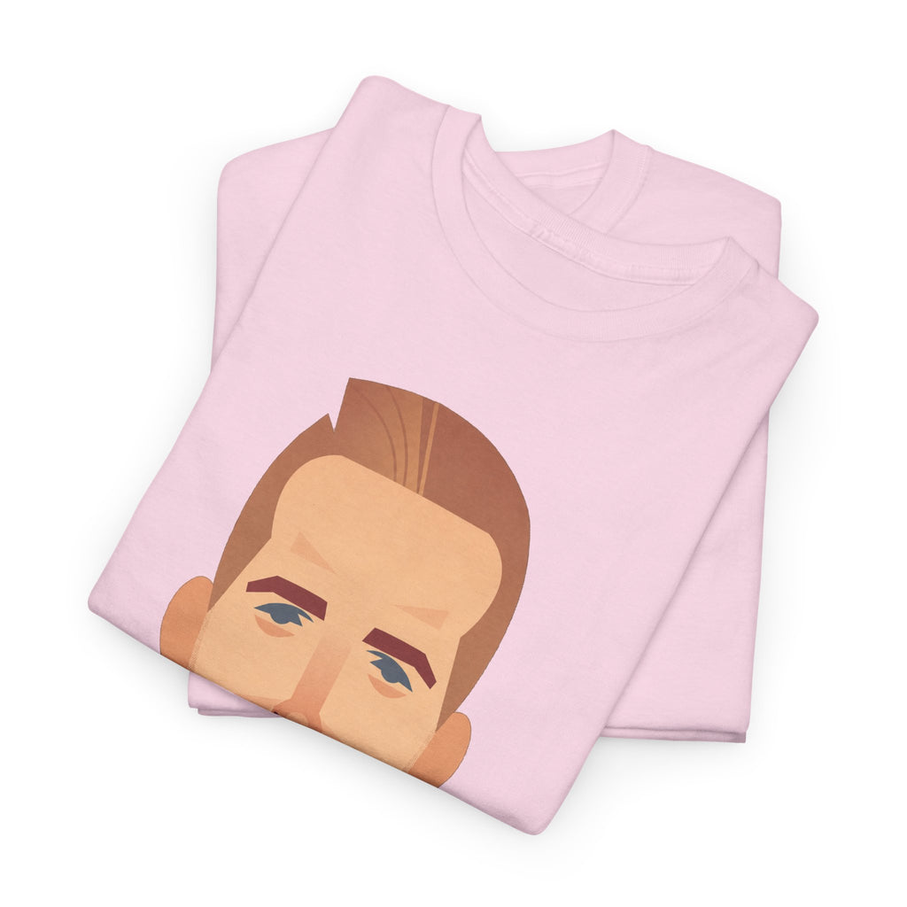Harry Kane England Caricature Portrait Tee — Minimal Male Face Graphic Cotton T-Shirt