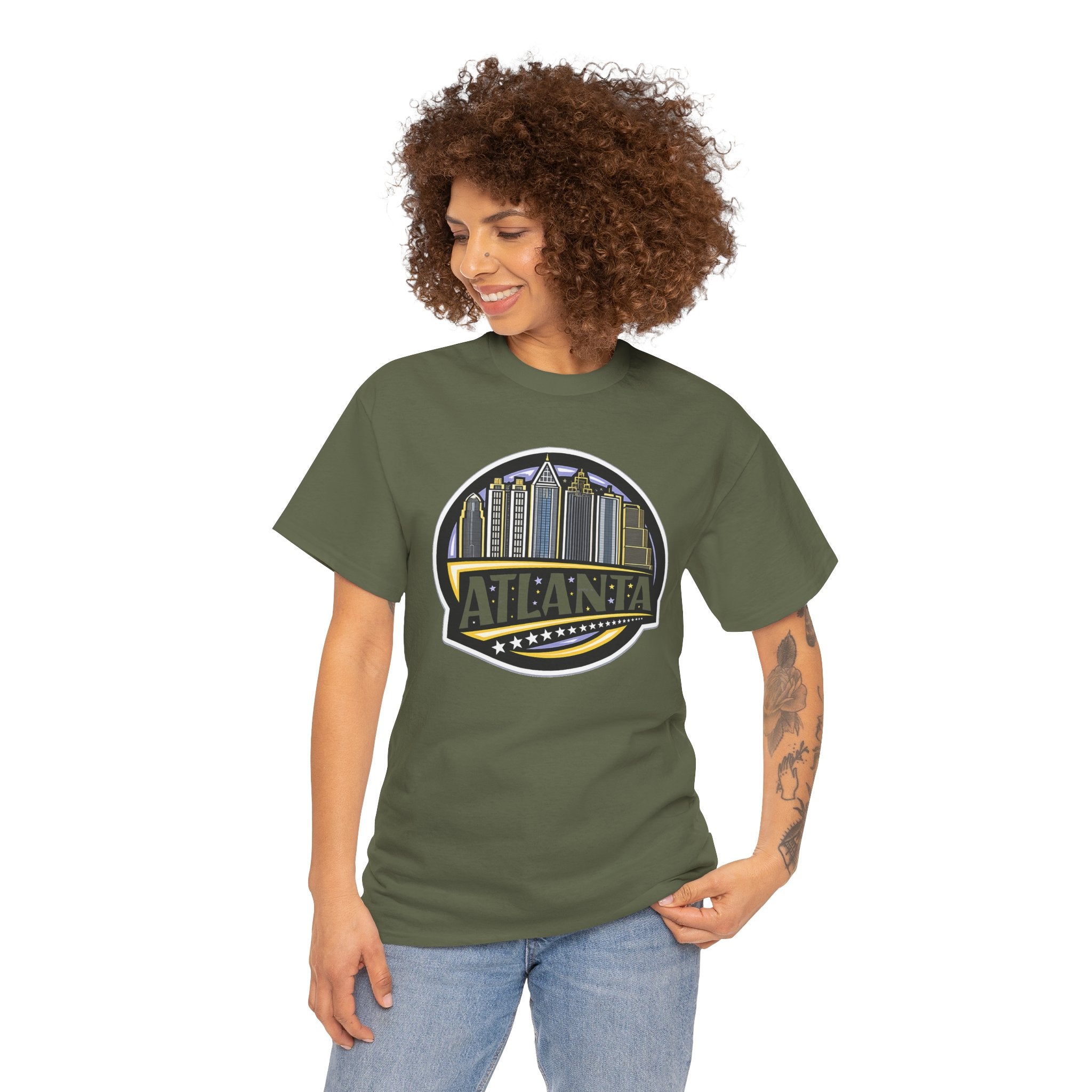 Atlanta Skyline Tee — Vintage City Badge Graphic T-Shirt