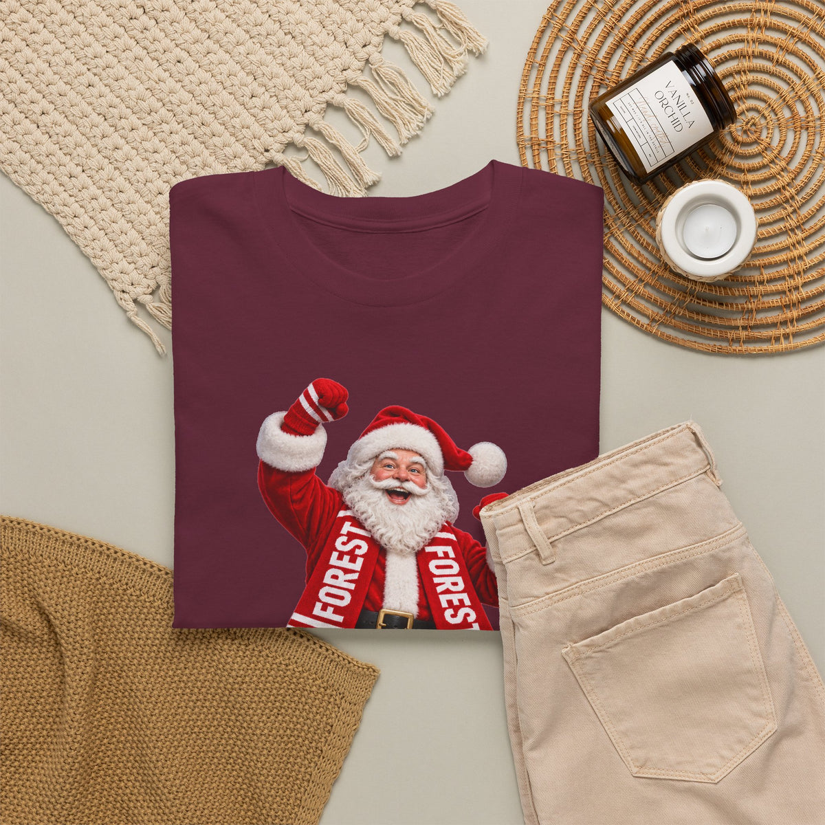 Nottingham Forest Santa Claus Dancing T‑Shirt — Vintage Christmas Holiday Tee