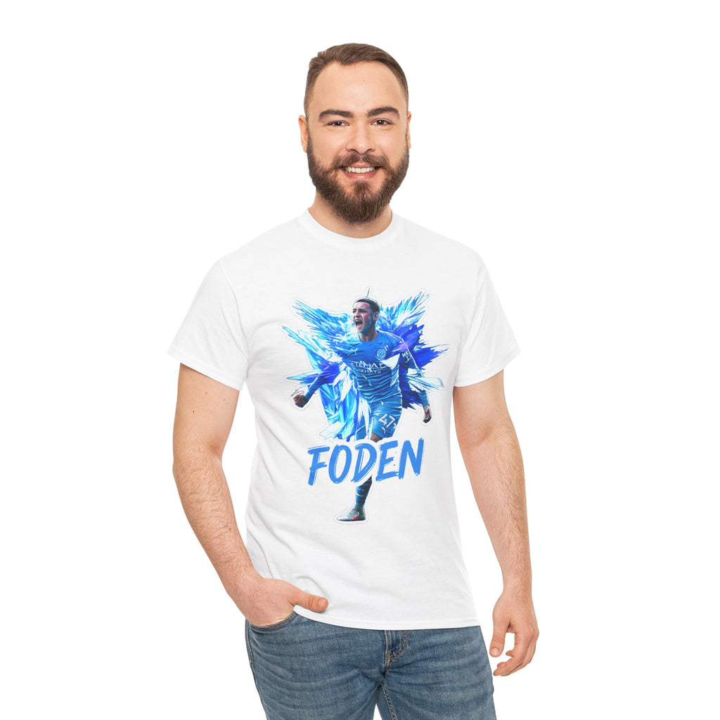 Phil Foden Manchester City Soccer T‑Shirt — Blue Graphic Football Fan Tee