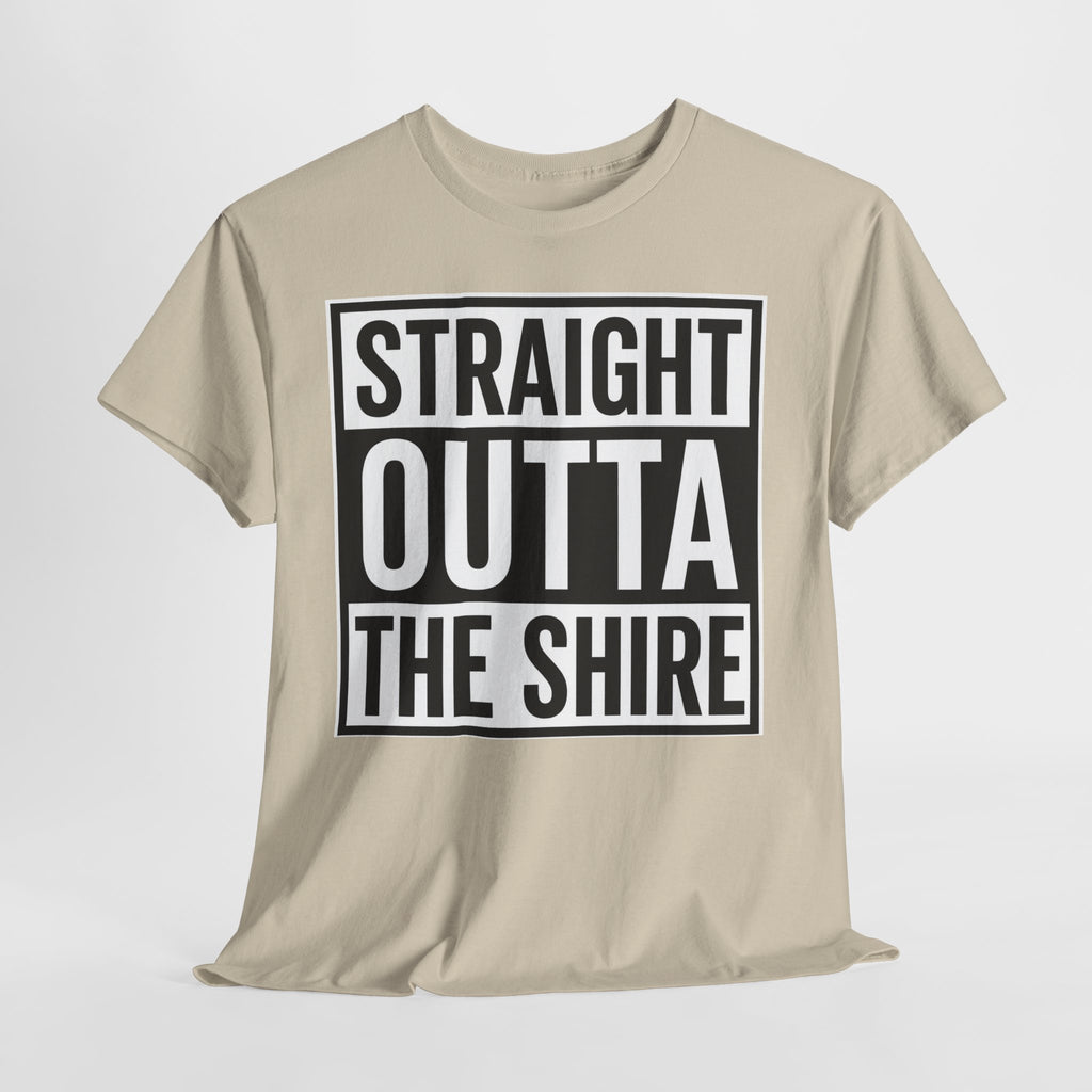 T-Shirt — "Straight Outta The Shire" Funny Hobbit Travel Tee